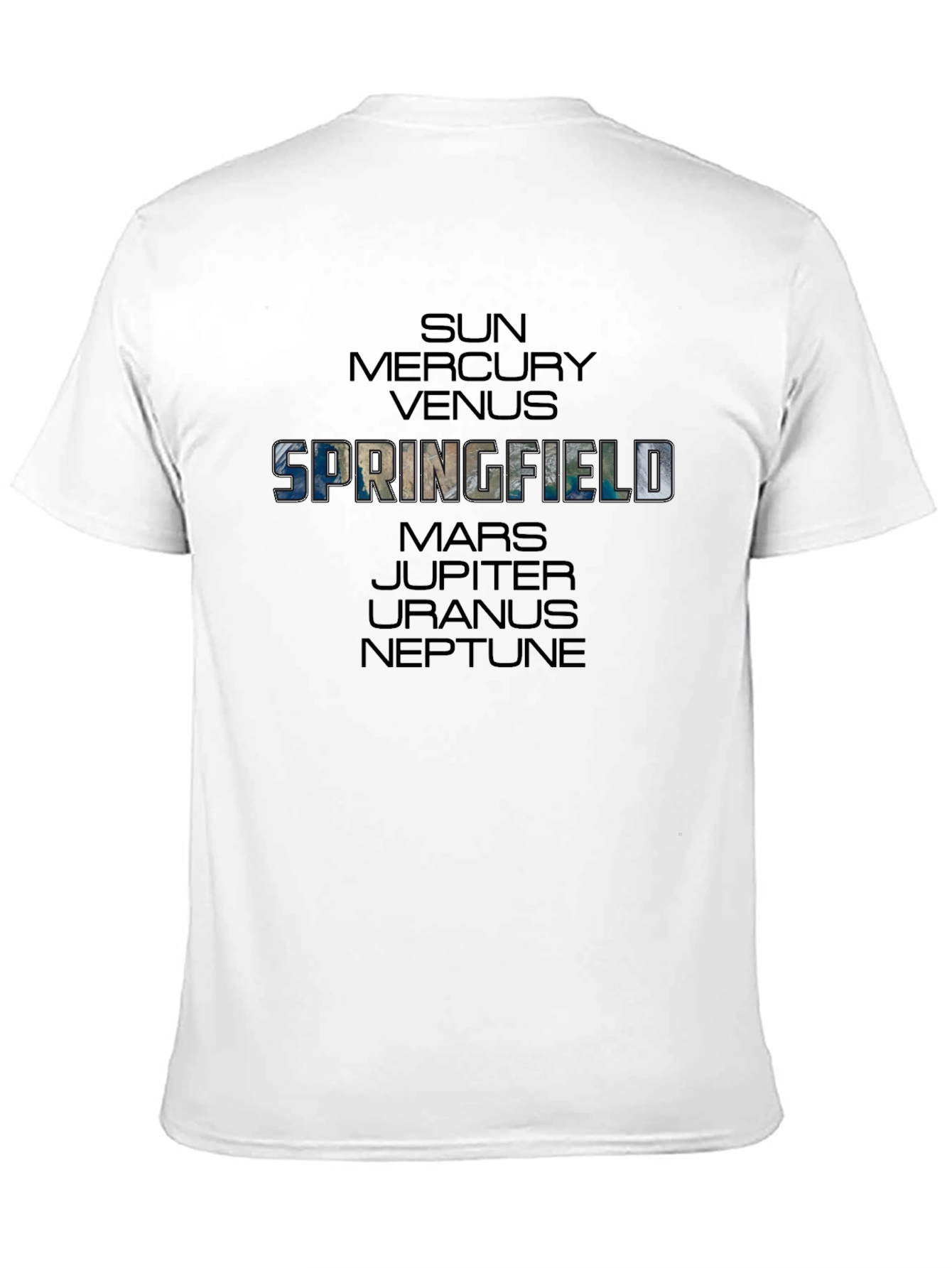 Springfield Planets Graphic Black T-Shirt