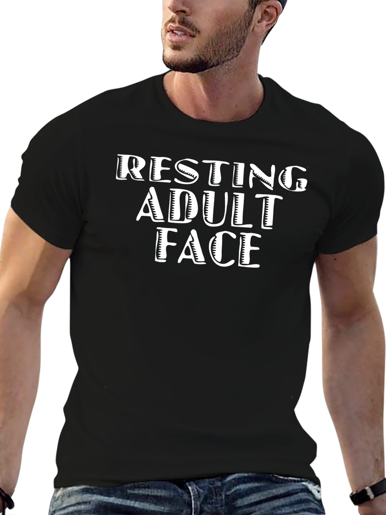 Resting Adult Face Graphic Tee