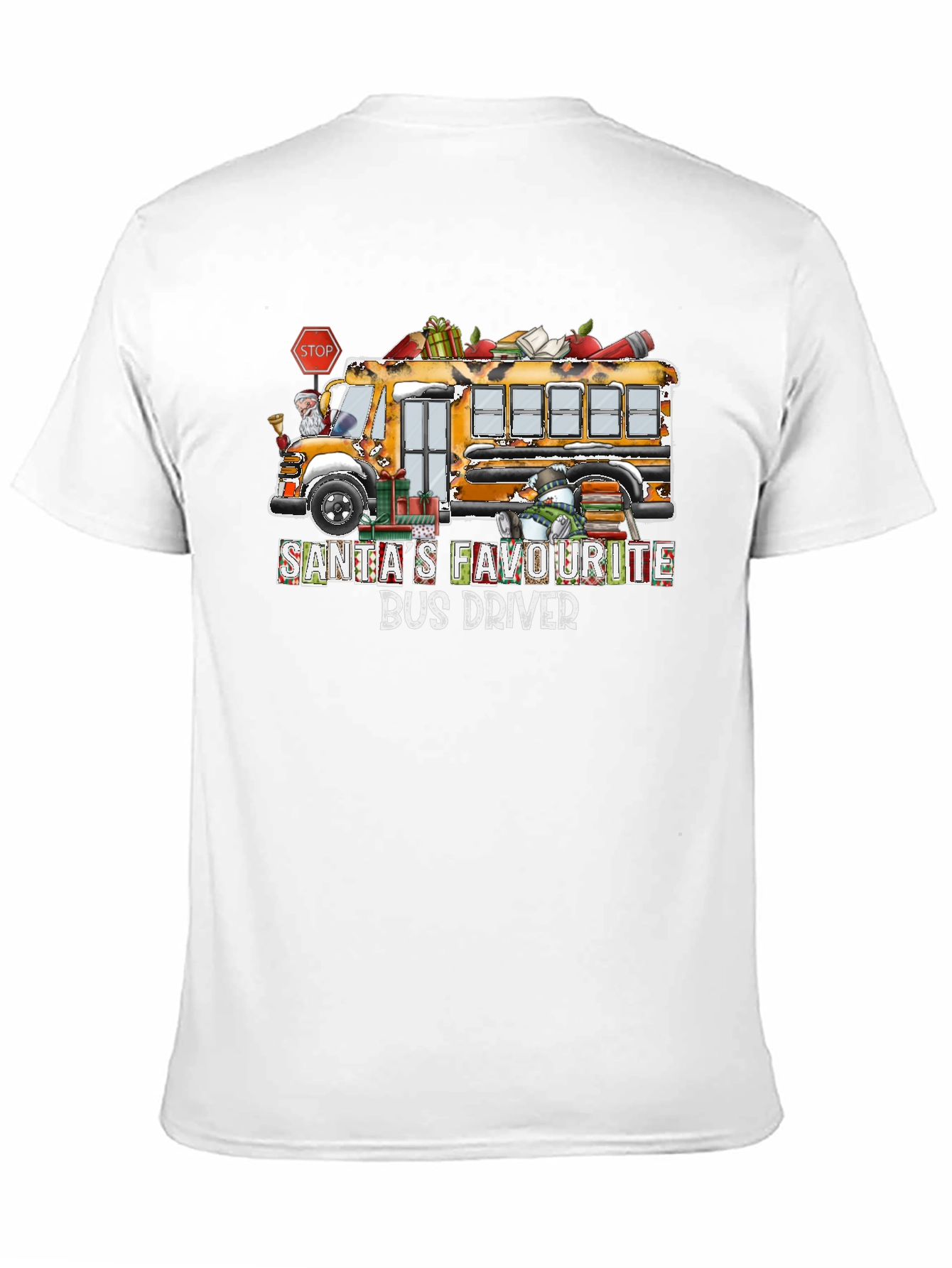 Santas Favorite Bus Driver T-Shirt Christmas