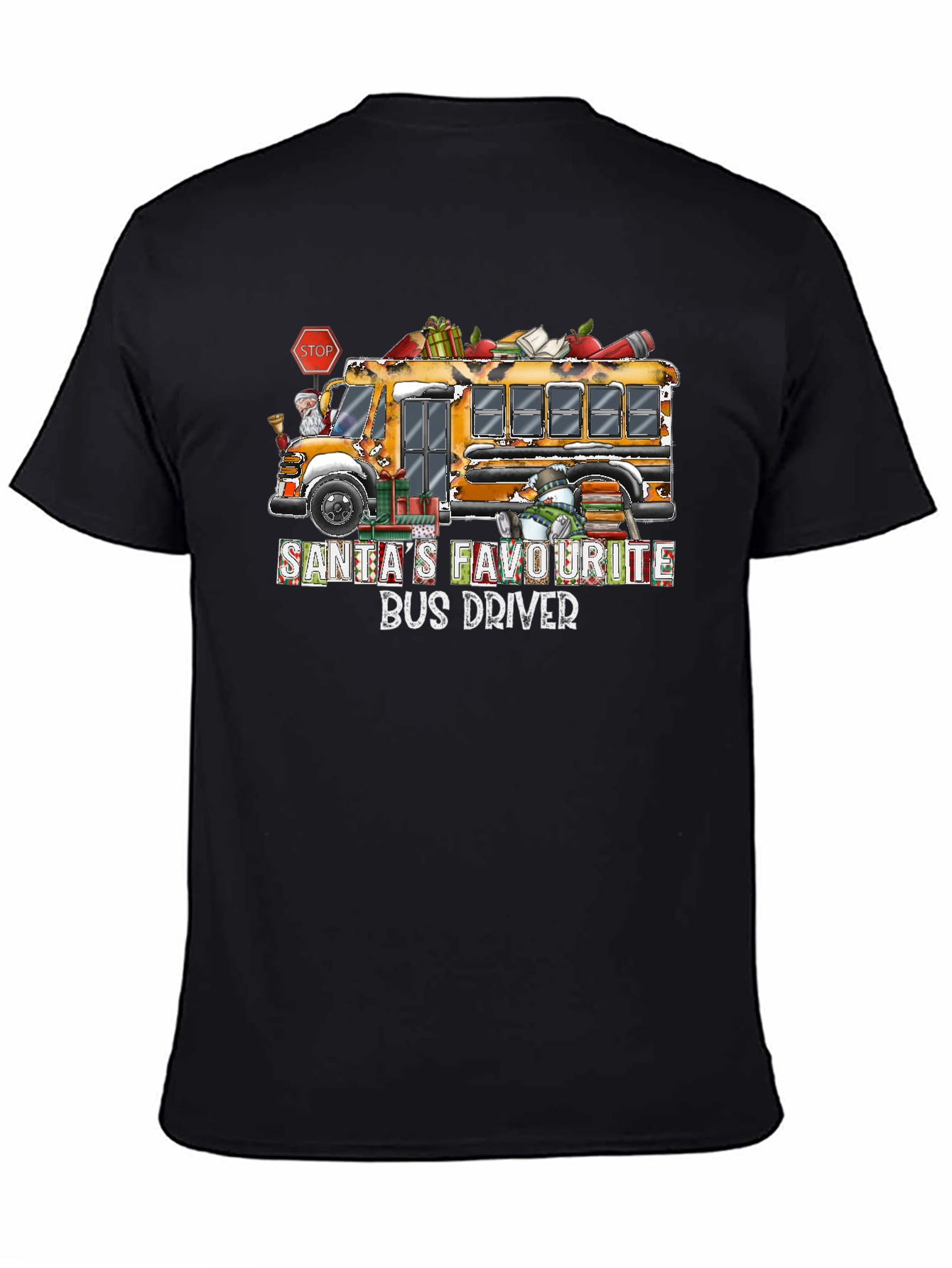 Santas Favorite Bus Driver T-Shirt Christmas