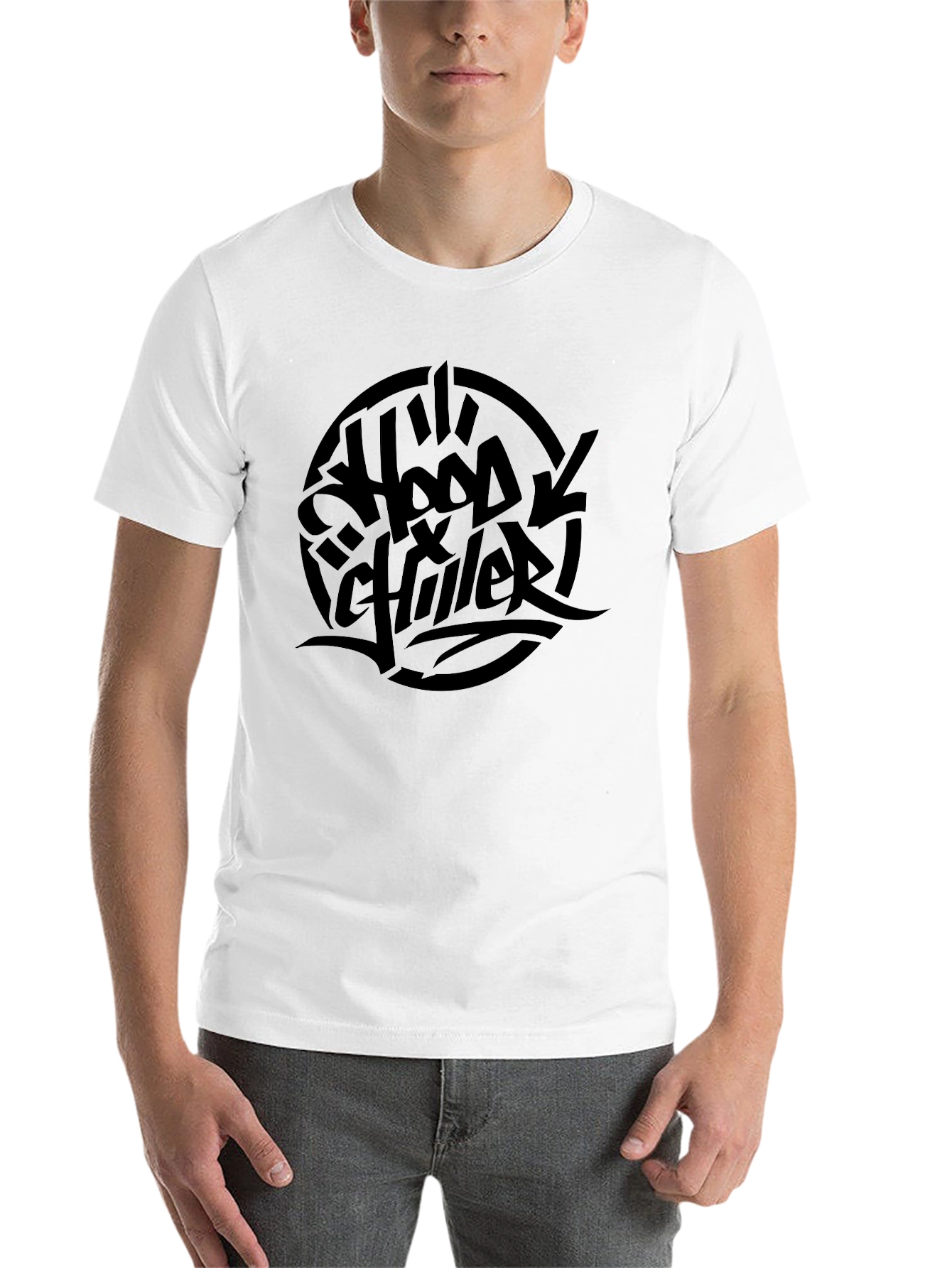 Hood Chiller Black Graphic Tee