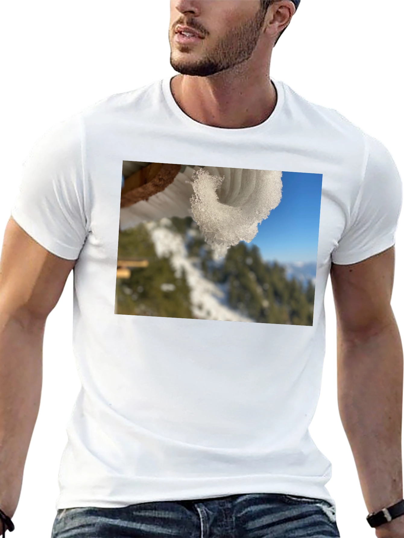 Snowy Winter Scene Graphic Tee