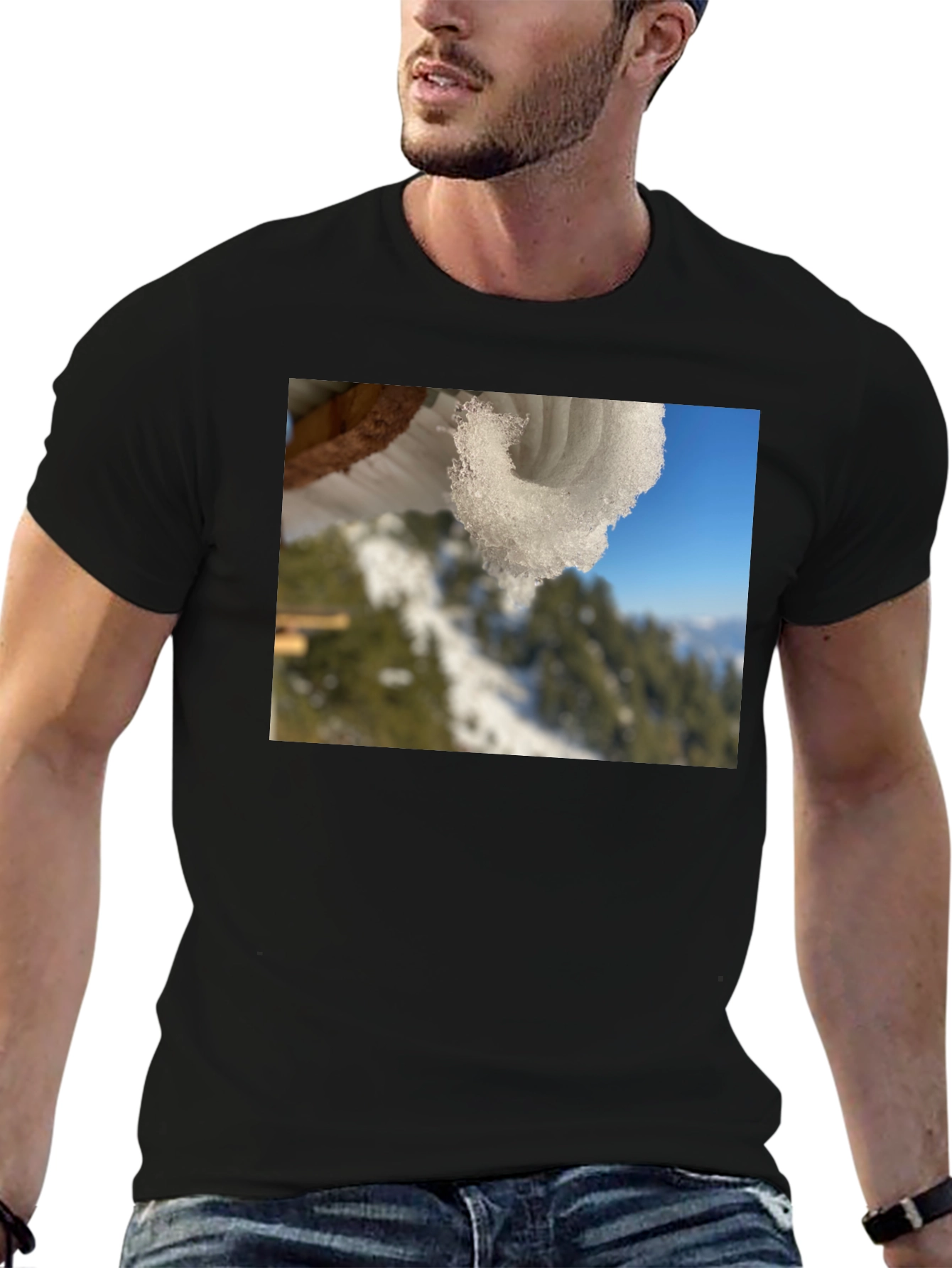 Snowy Winter Scene Graphic Tee