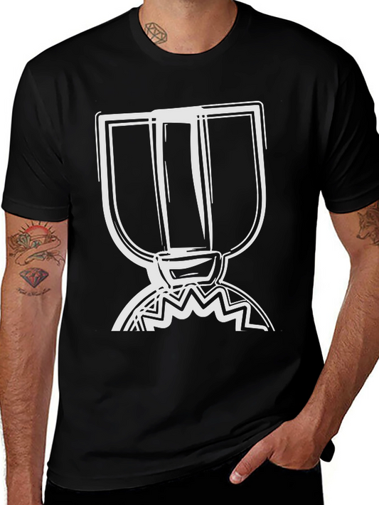 Abstract Graphic Tee - Modern Black T-Shirt