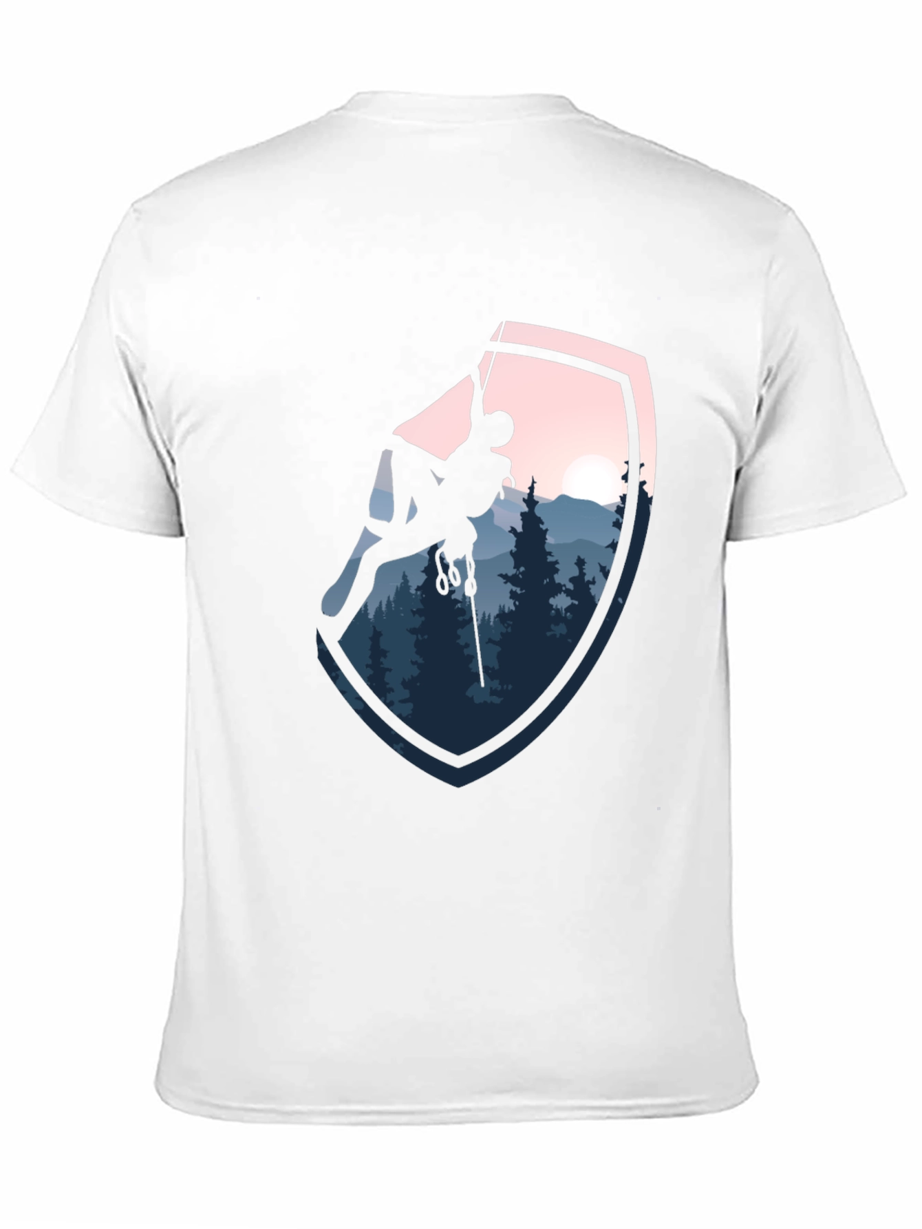 Climbing Scene Graphic Black T-Shirt