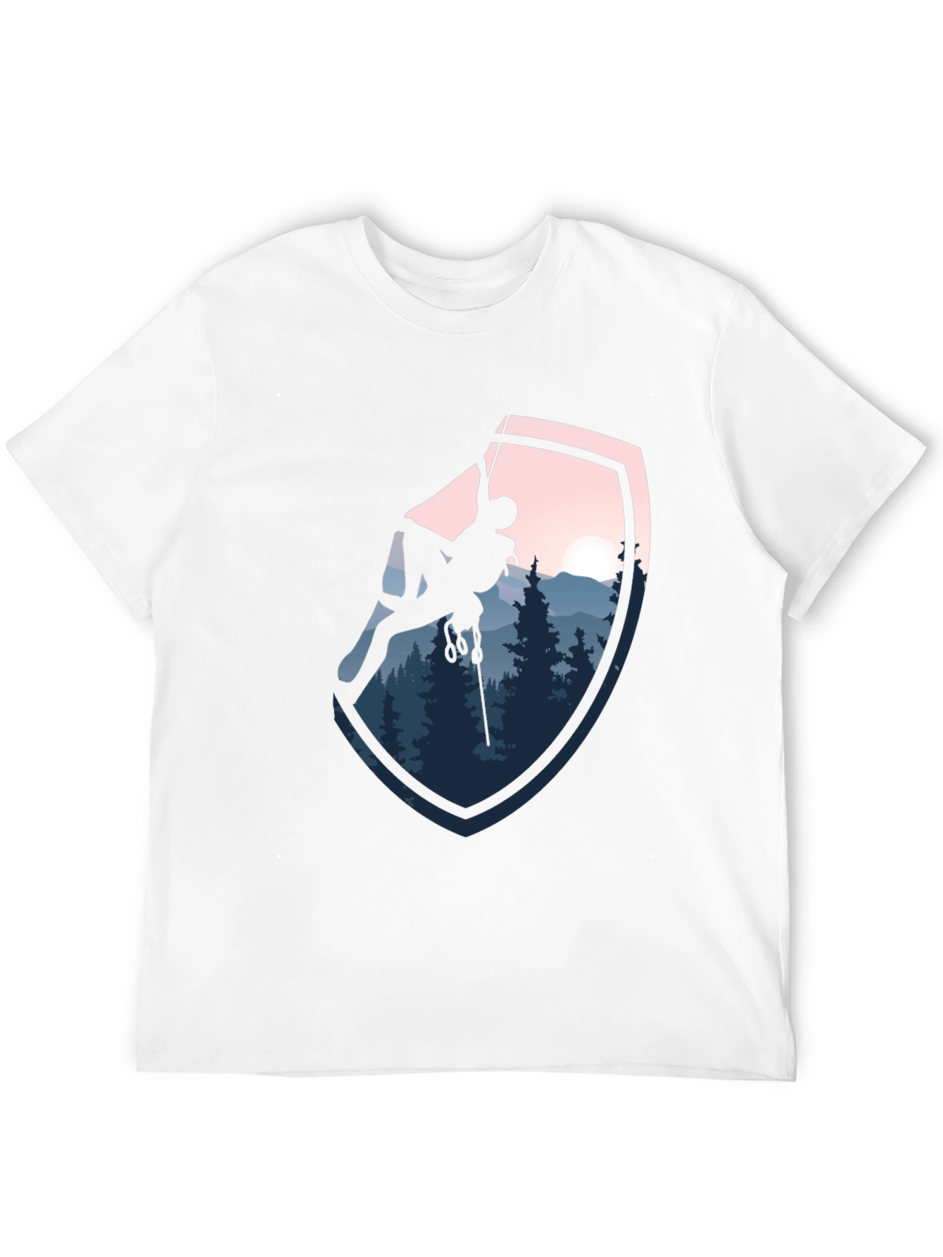 Climbing Scene Graphic Black T-Shirt