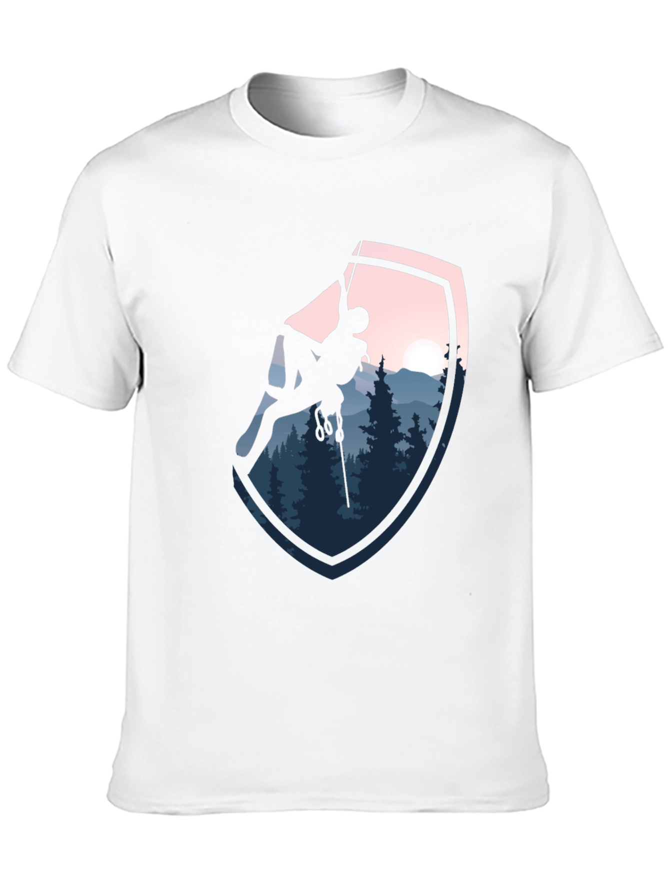 Climbing Scene Graphic Black T-Shirt