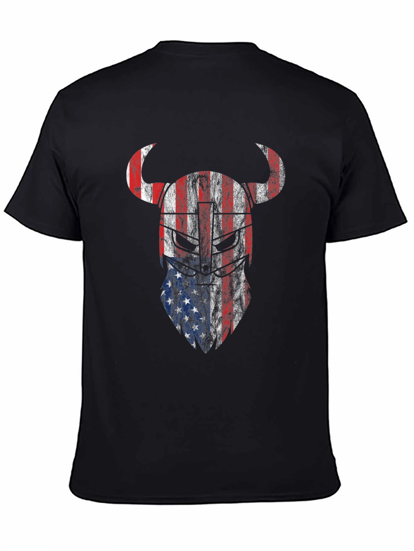 American Viking T-Shirt Patriotic USA Flag Tee