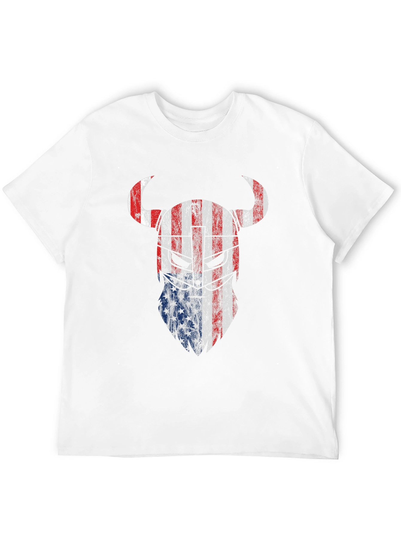 American Viking T-Shirt Patriotic USA Flag Tee