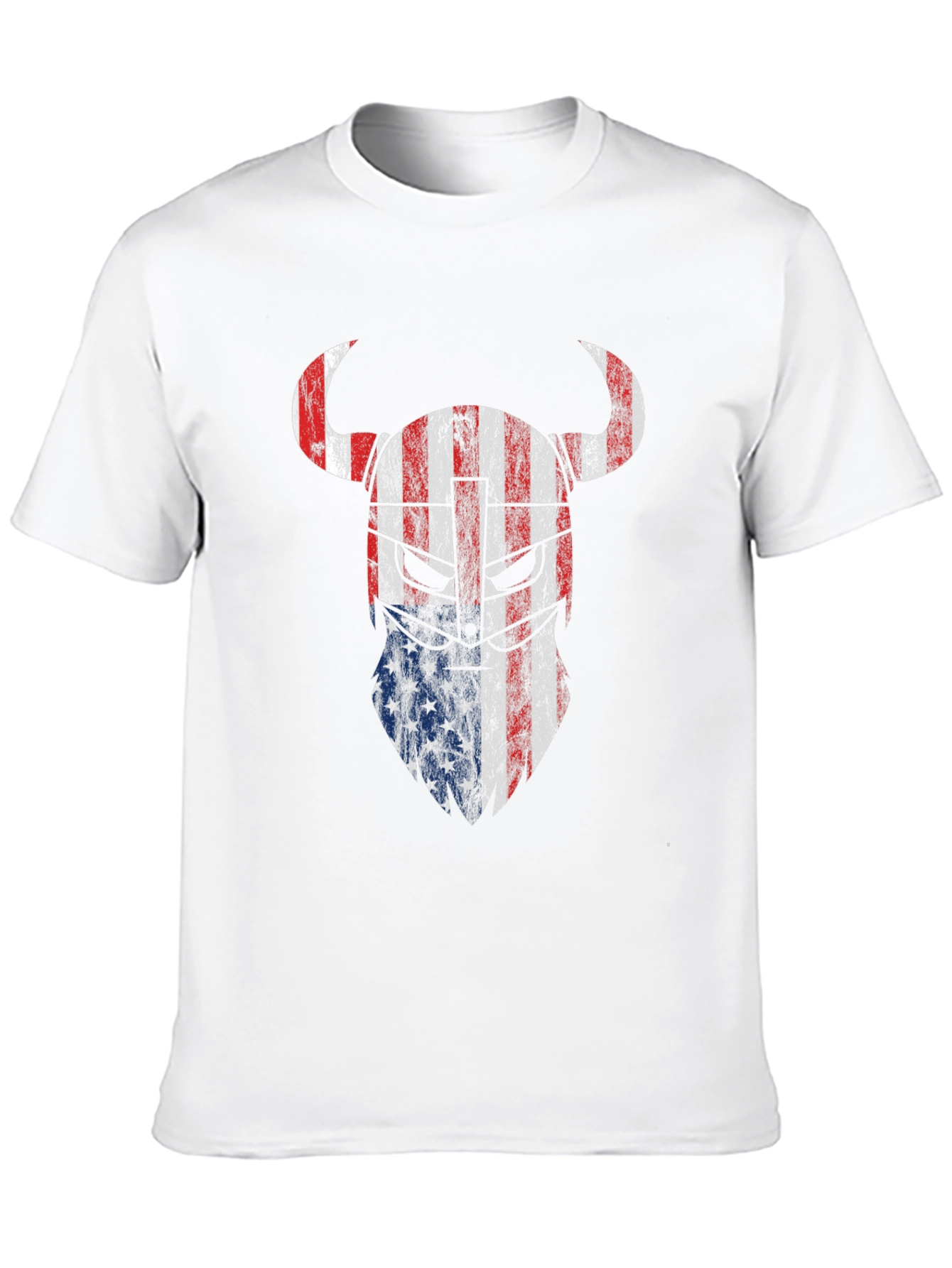 American Viking T-Shirt Patriotic USA Flag Tee