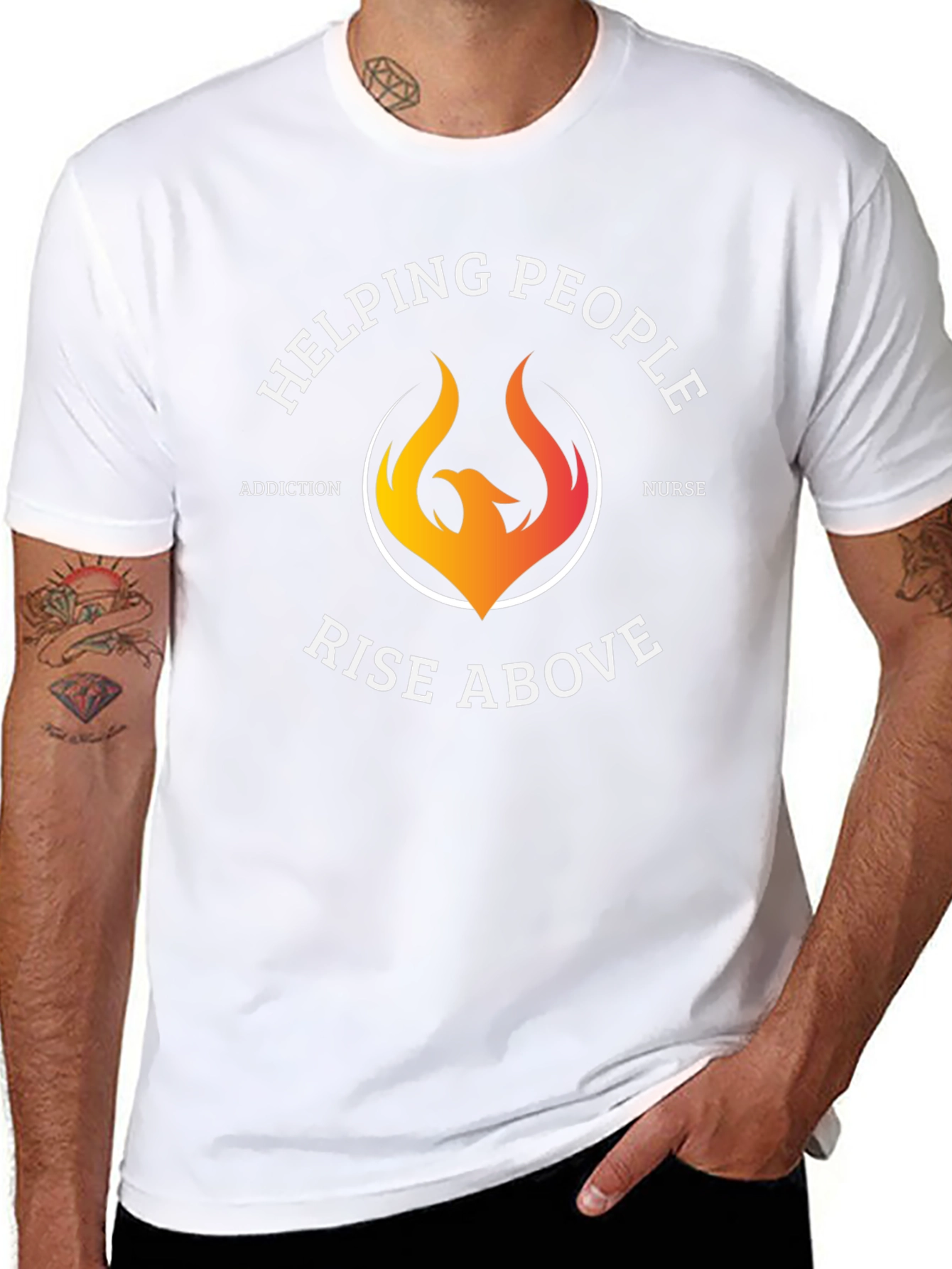 Helping People Rise Above T-Shirt Addiction Nurse Graphic Tee