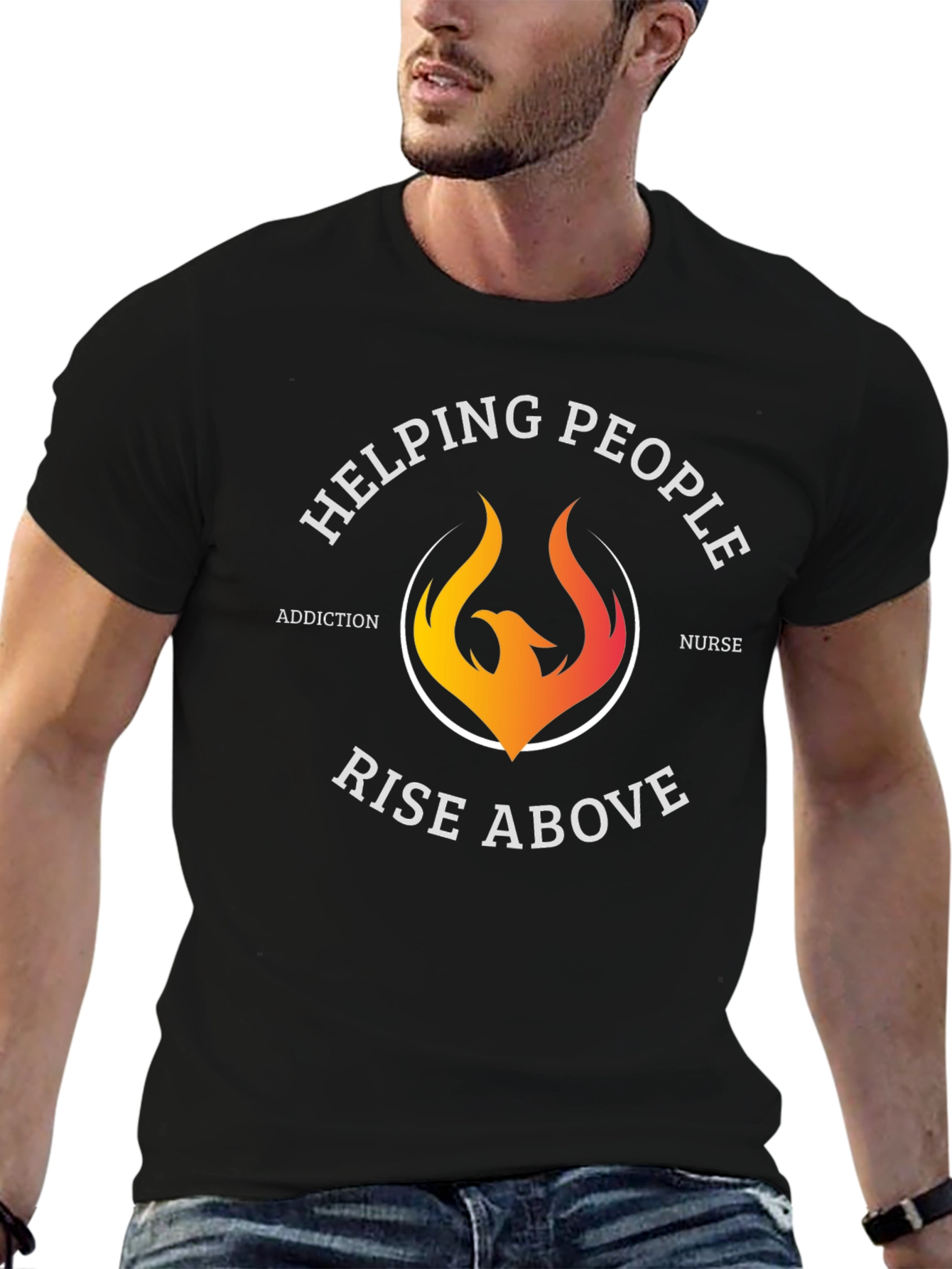 Helping People Rise Above T-Shirt Addiction Nurse Graphic Tee