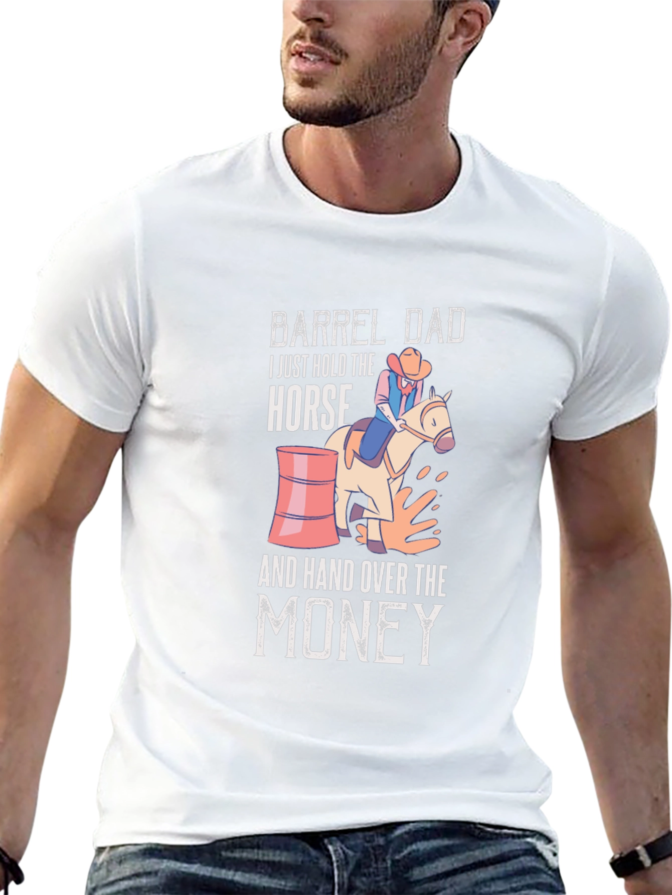 Barrel Dad Horse T-Shirt