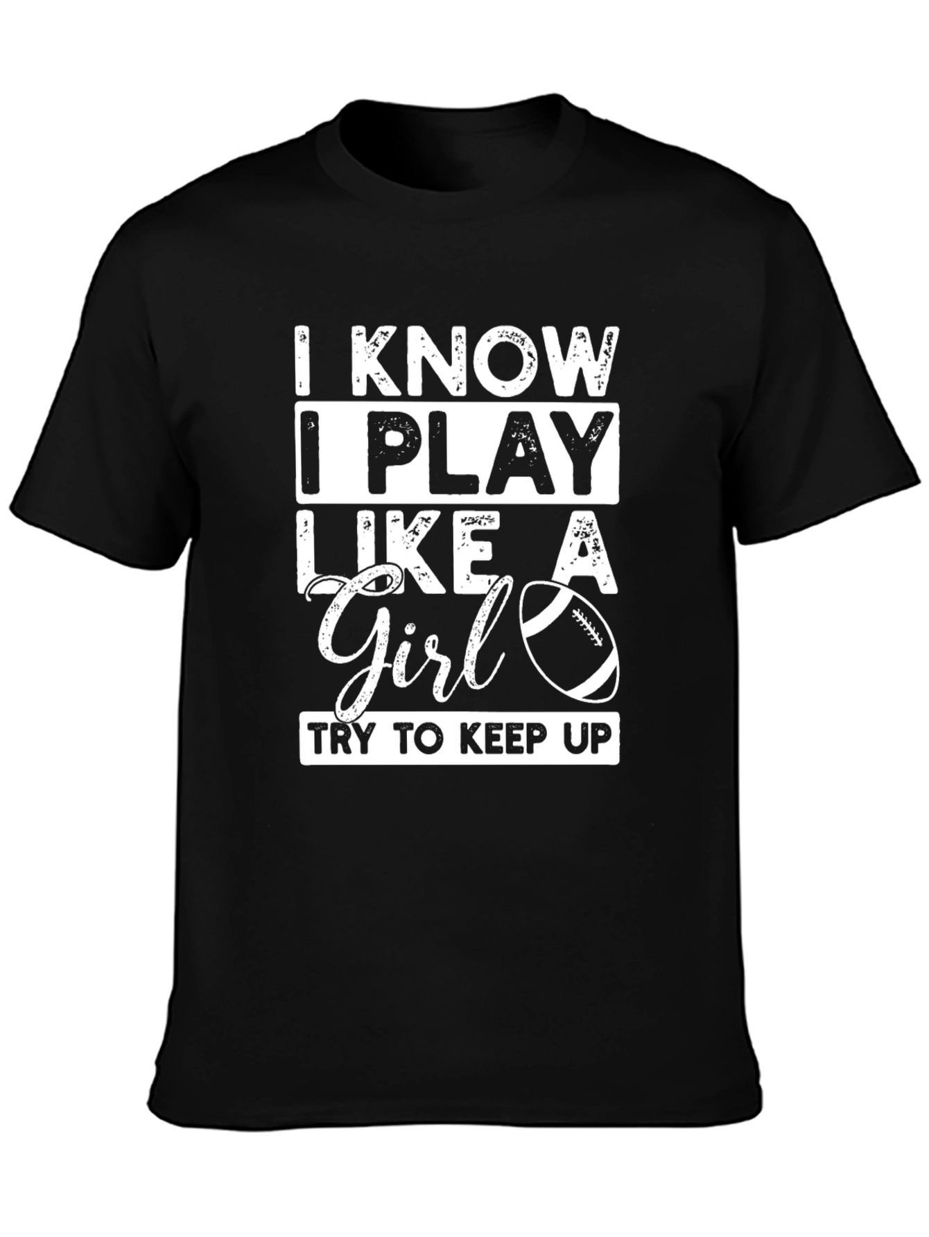 I Play Like a Girl Mens Black T-Shirt
