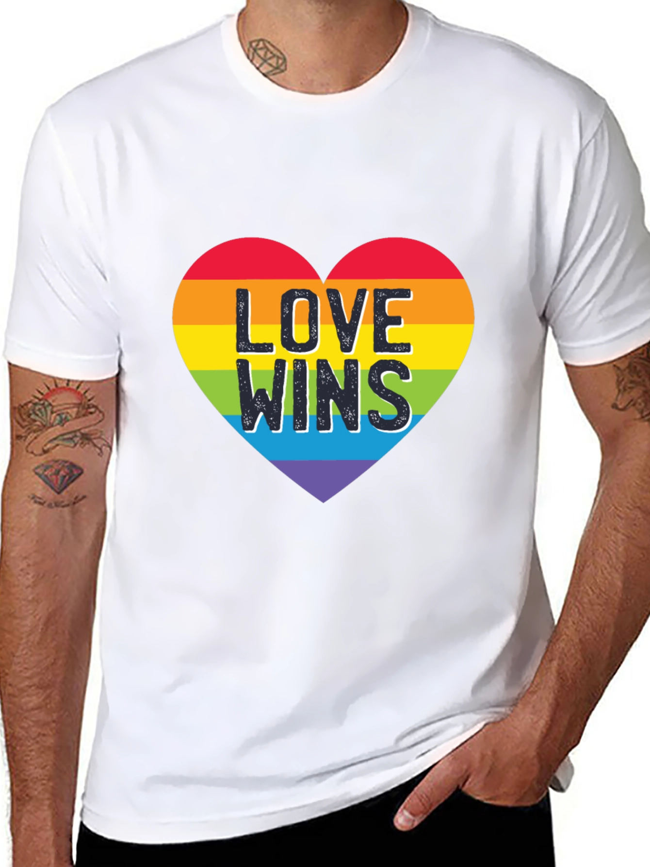 Love Wins Heart Graphic Tee - Pride Shirt