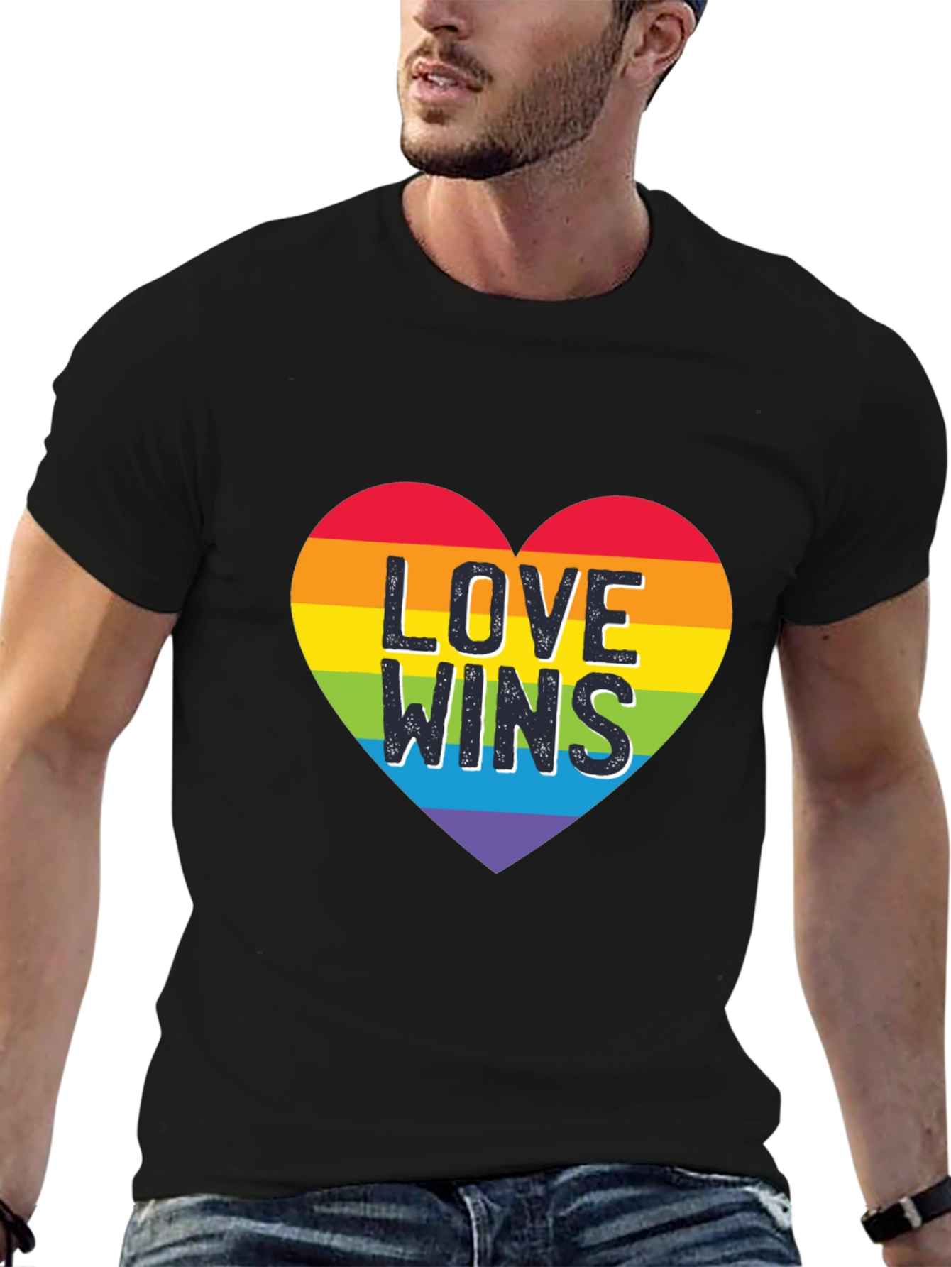 Love Wins Heart Graphic Tee - Pride Shirt