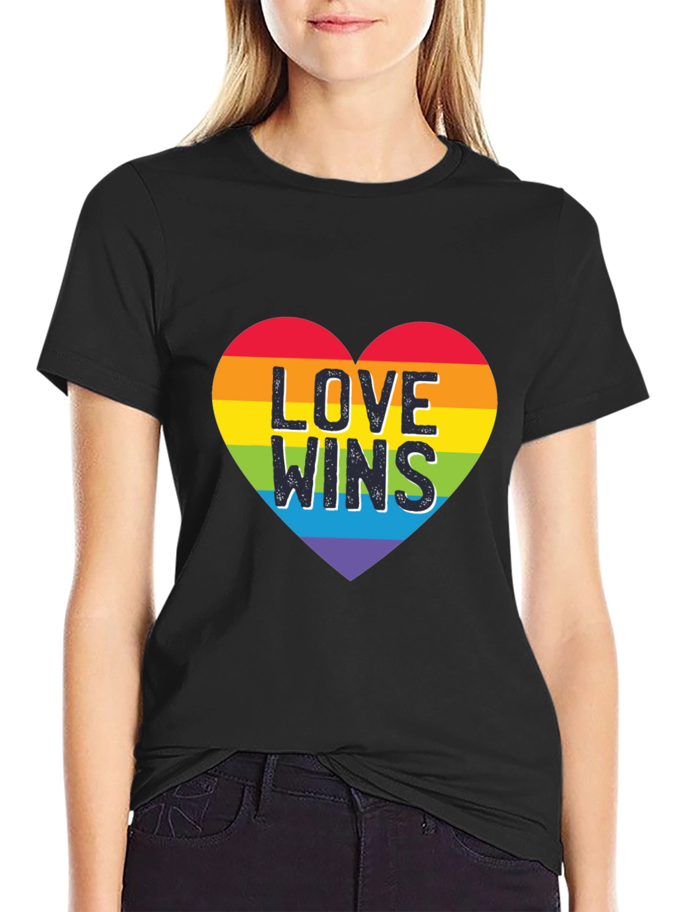 Love Wins Heart Graphic Tee - Pride Shirt