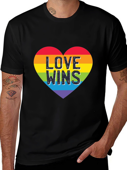 Love Wins Heart Graphic Tee - Pride Shirt