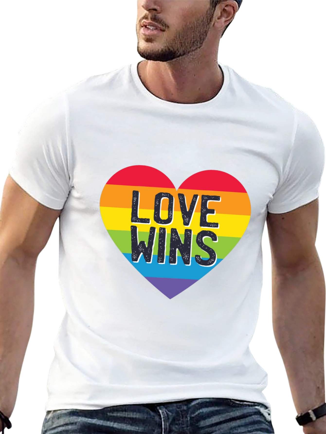 Love Wins Heart Graphic Tee - Pride Shirt