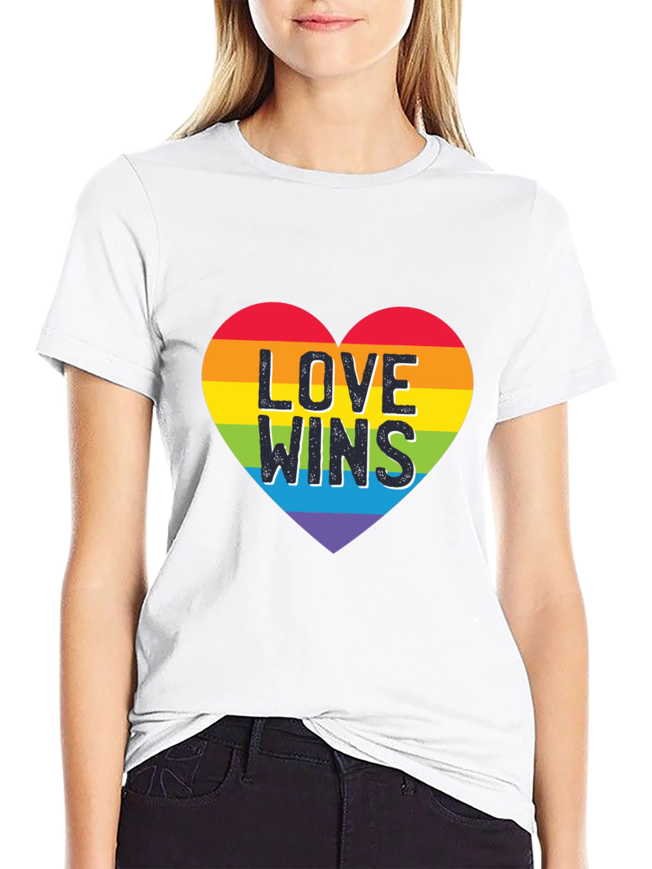 Love Wins Heart Graphic Tee - Pride Shirt