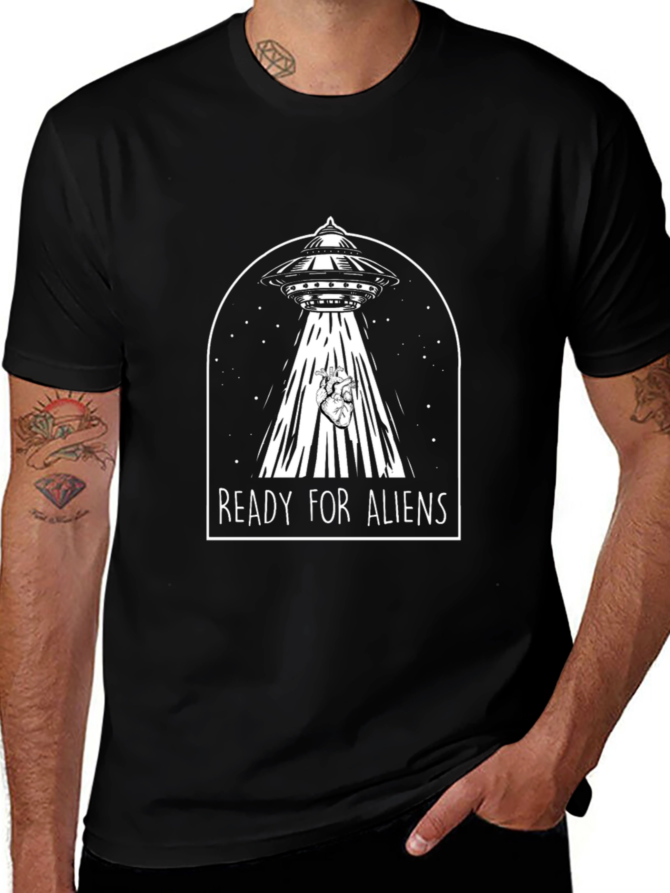 Ready for Aliens UFO Graphic T-Shirt