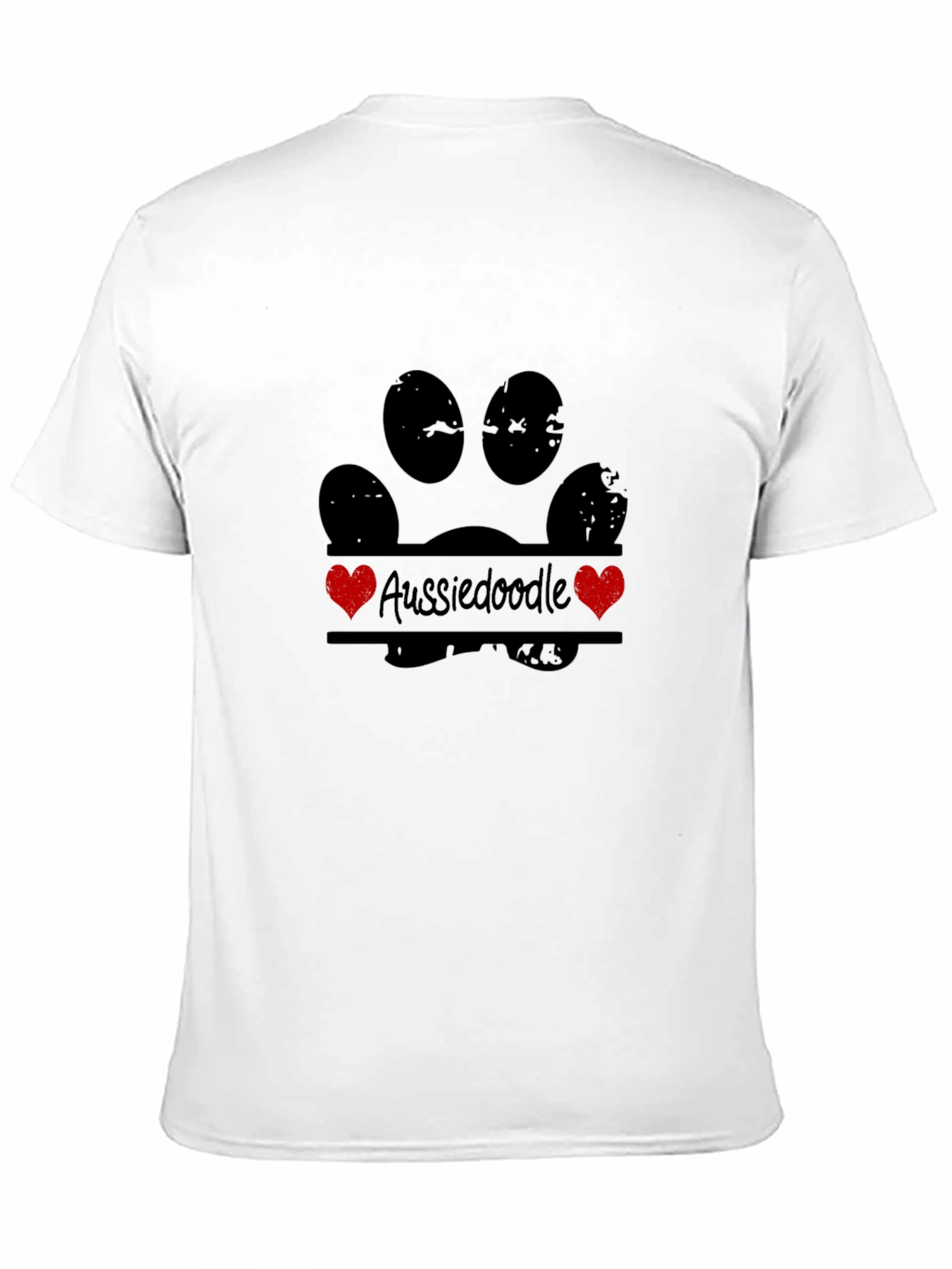 Aussiedoodle Dog Paw Print T-Shirt