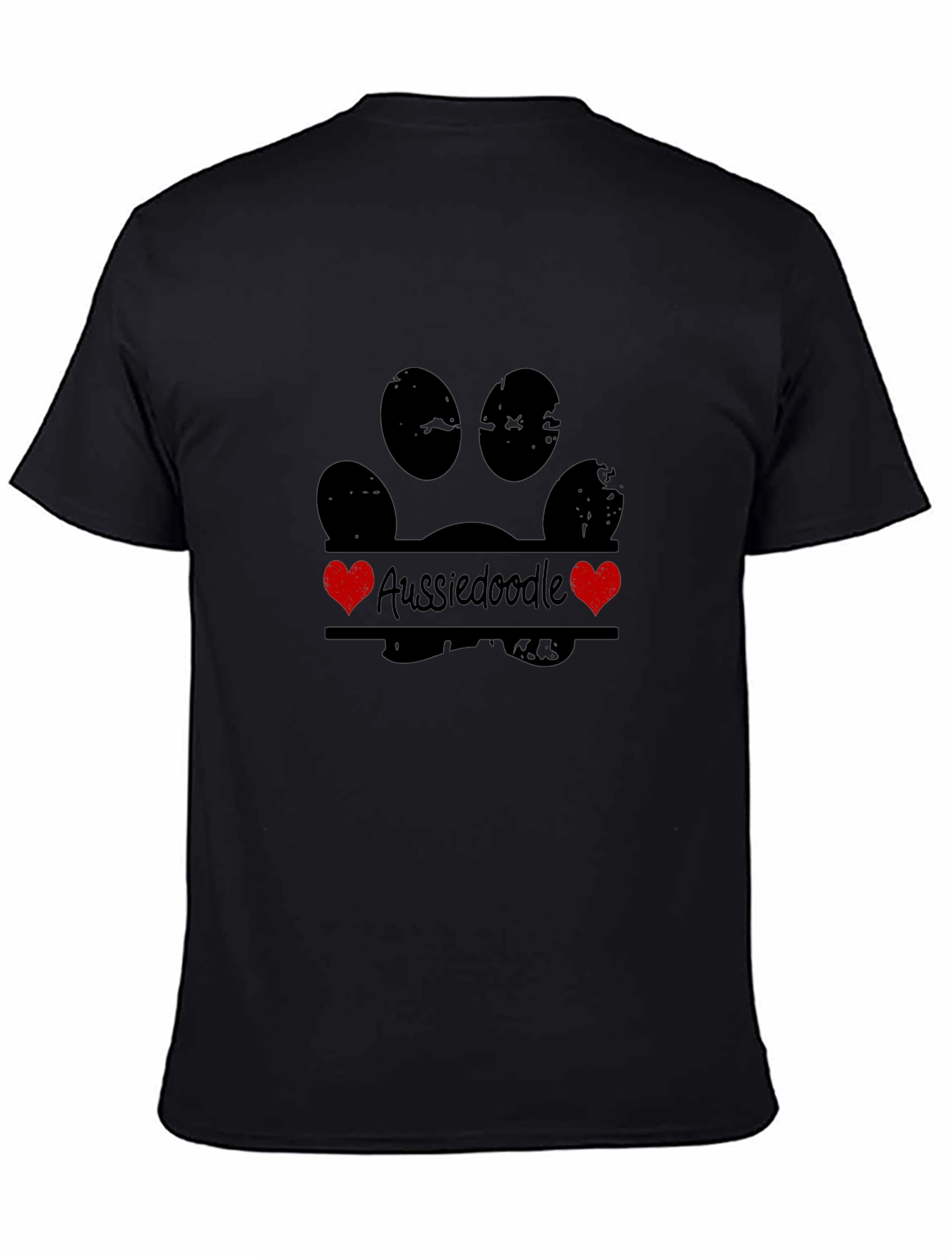 Aussiedoodle Dog Paw Print T-Shirt