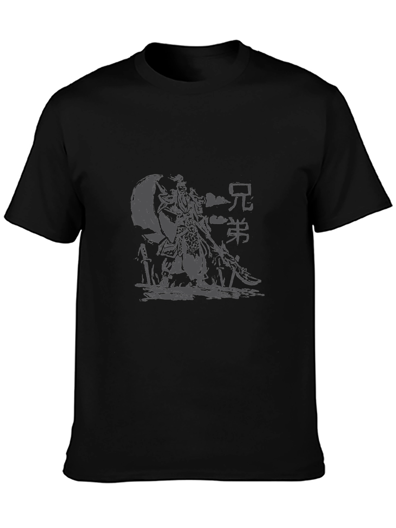 Samurai Graphic Print T-Shirt - Black