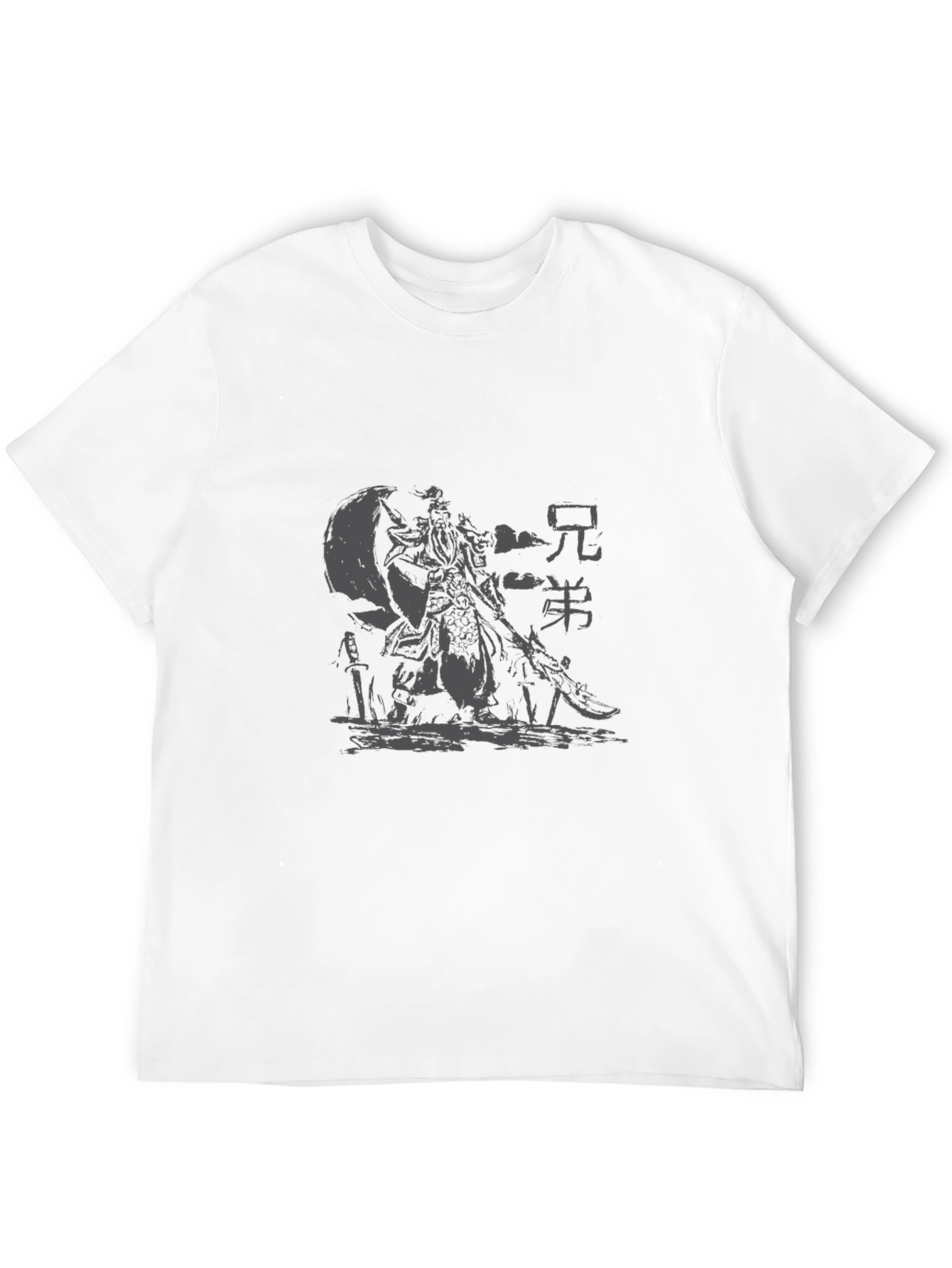 Samurai Graphic Print T-Shirt - Black