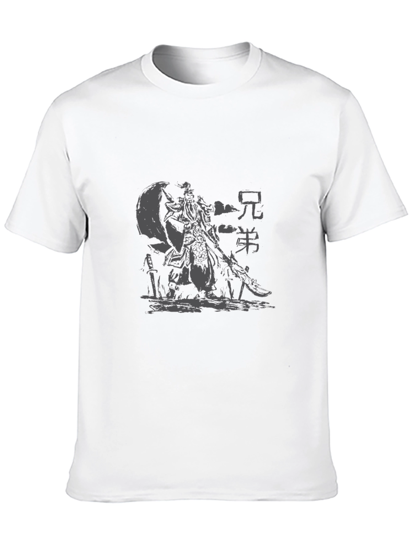 Samurai Graphic Print T-Shirt - Black