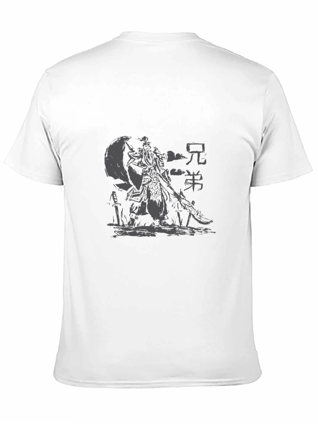 Samurai Graphic Print T-Shirt - Black