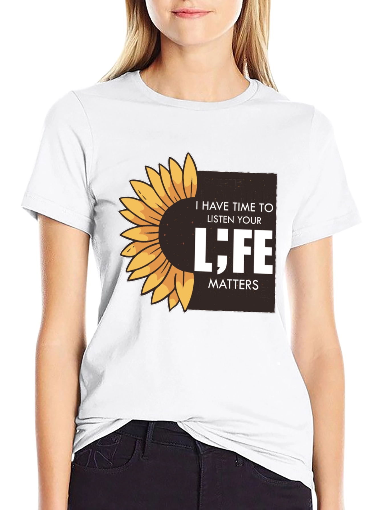 Sunflower Life Matters Graphic T-Shirt