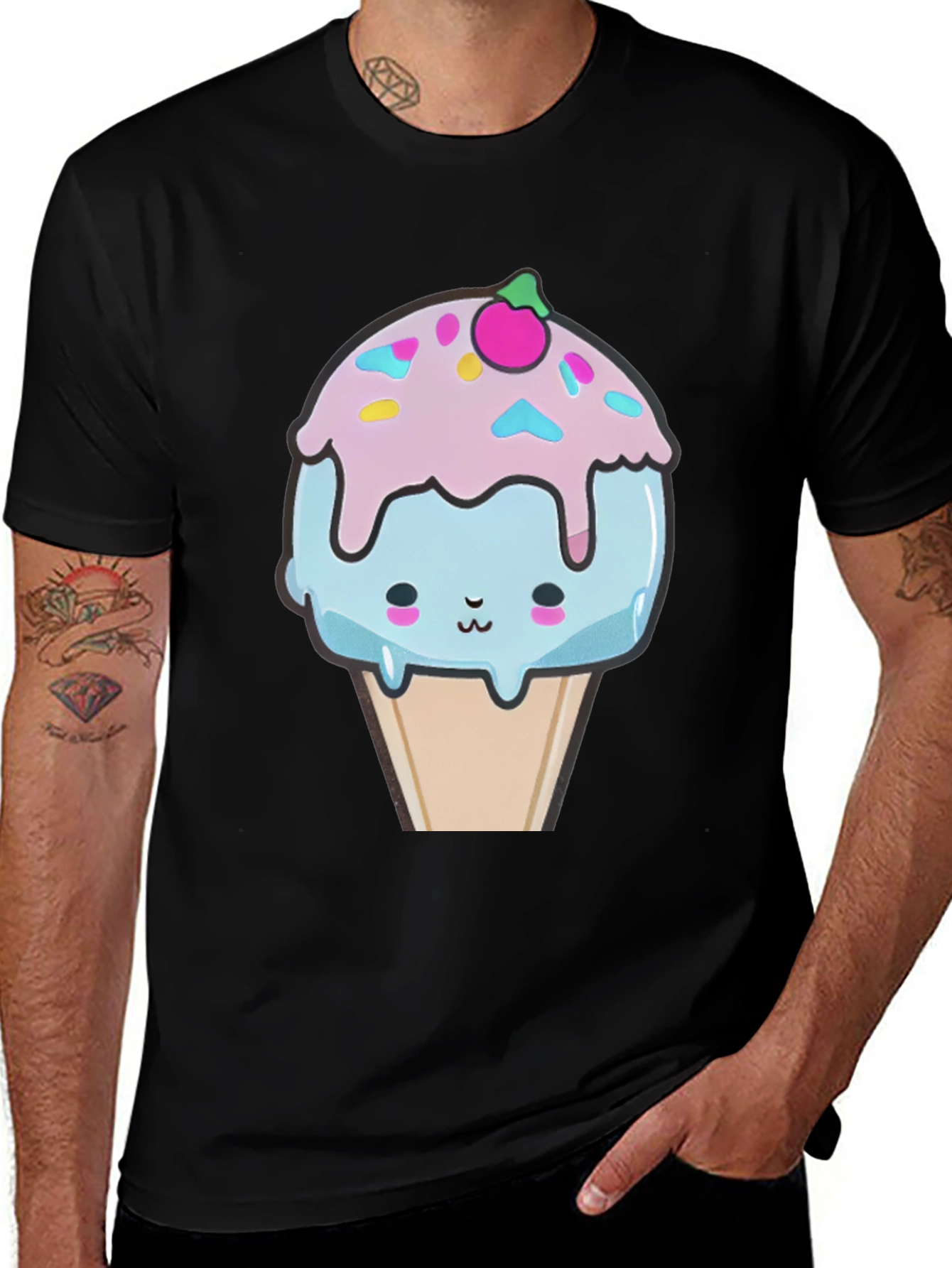 Kawaii Ice Cream Graphic Tee - Fun & Unique!
