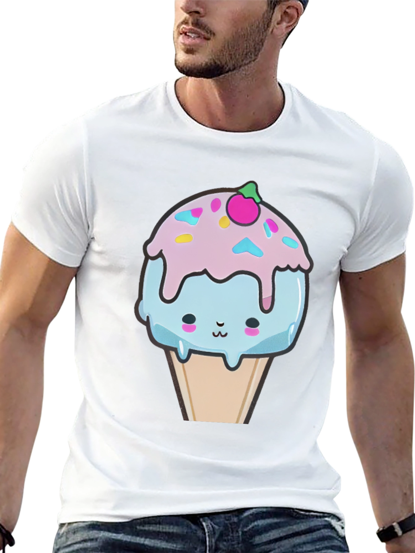 Kawaii Ice Cream Graphic Tee - Fun & Unique!