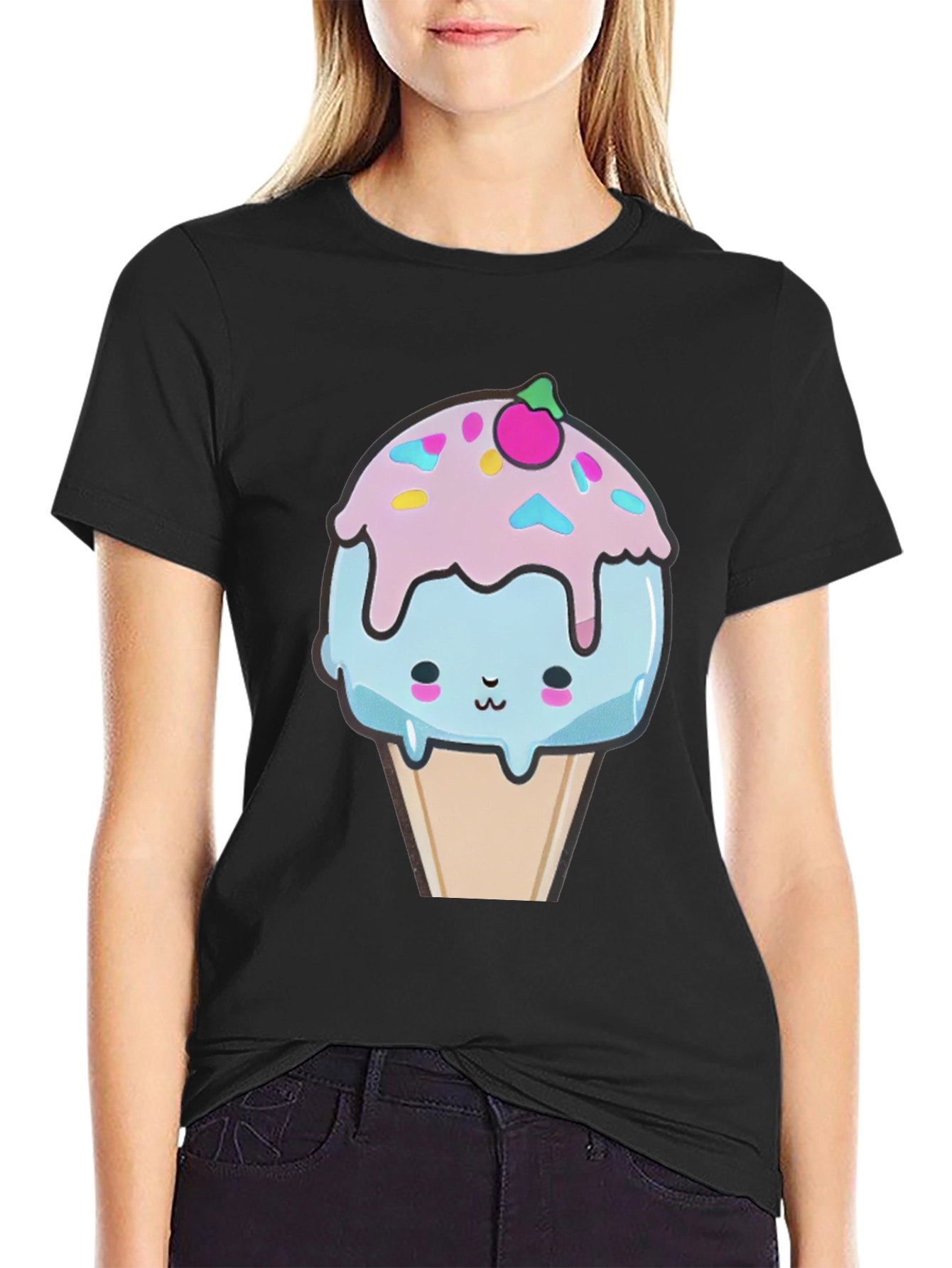 Kawaii Ice Cream Graphic Tee - Fun & Unique!