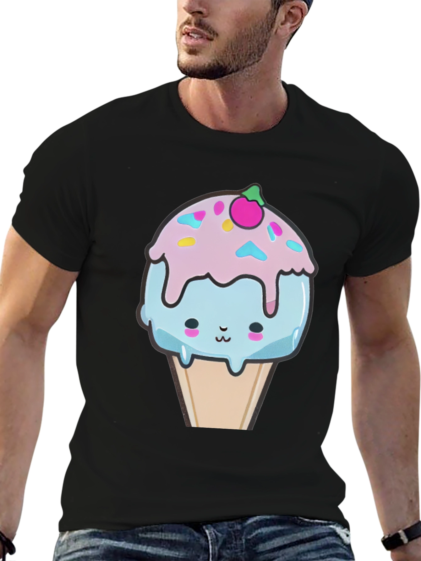 Kawaii Ice Cream Graphic Tee - Fun & Unique!