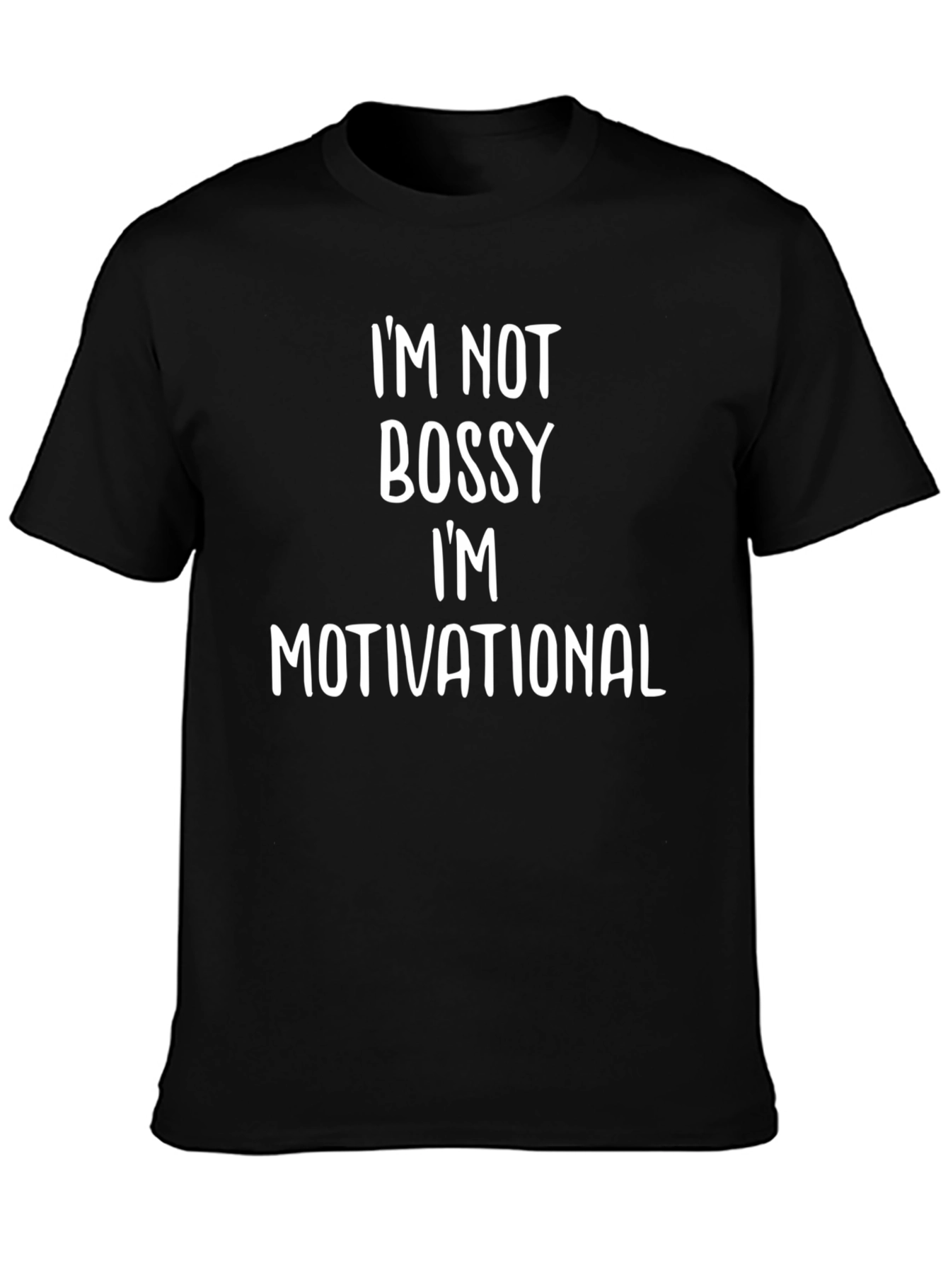 Motivational Graphic Tee - Black