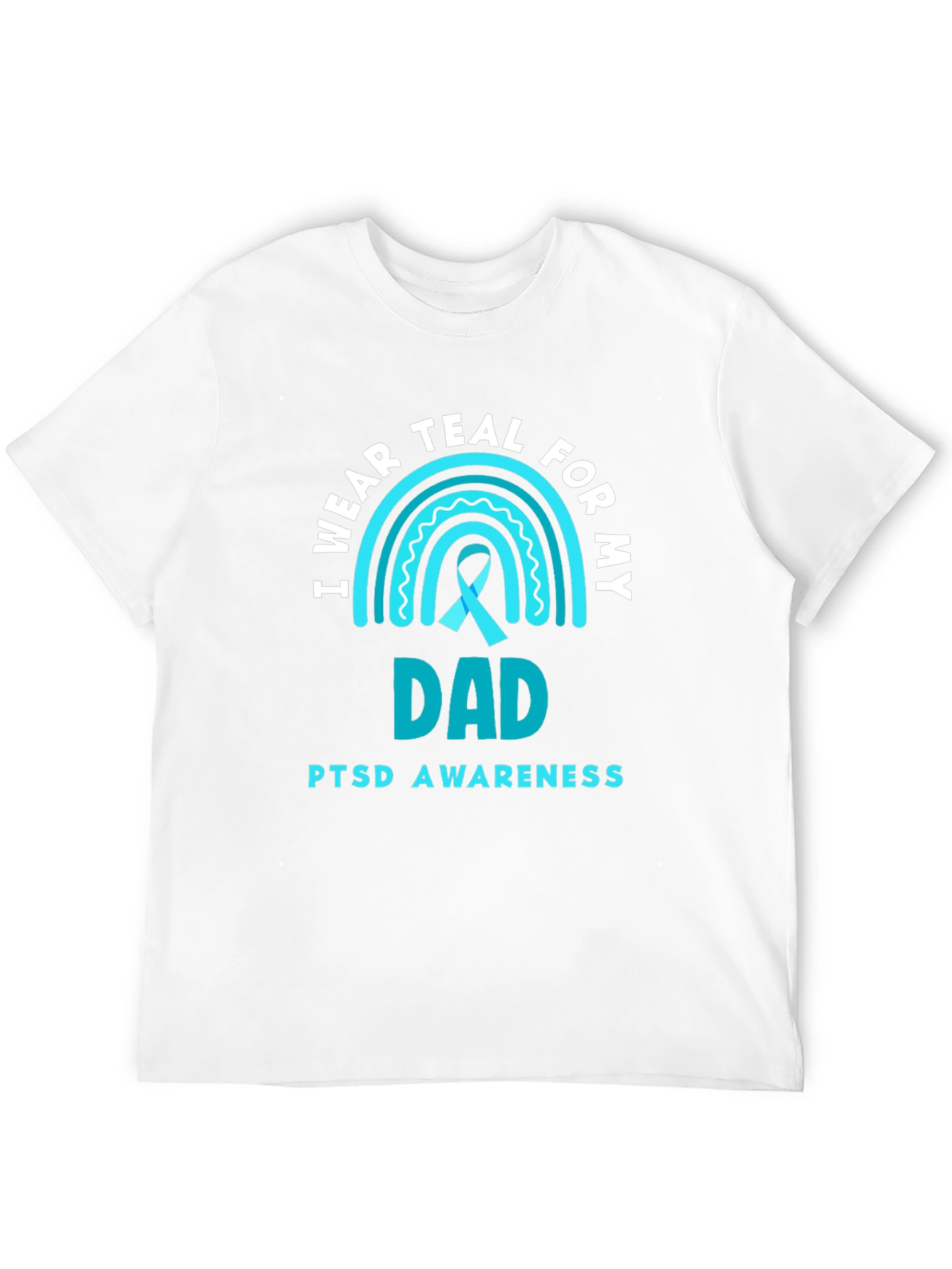 Teal PTSD Awareness Dad T-Shirt