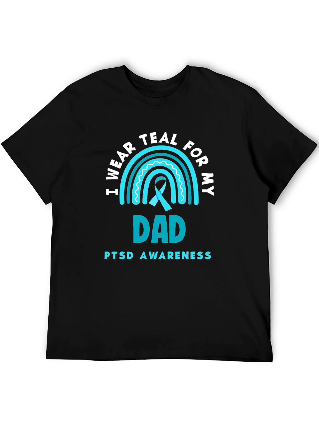 Teal PTSD Awareness Dad T-Shirt