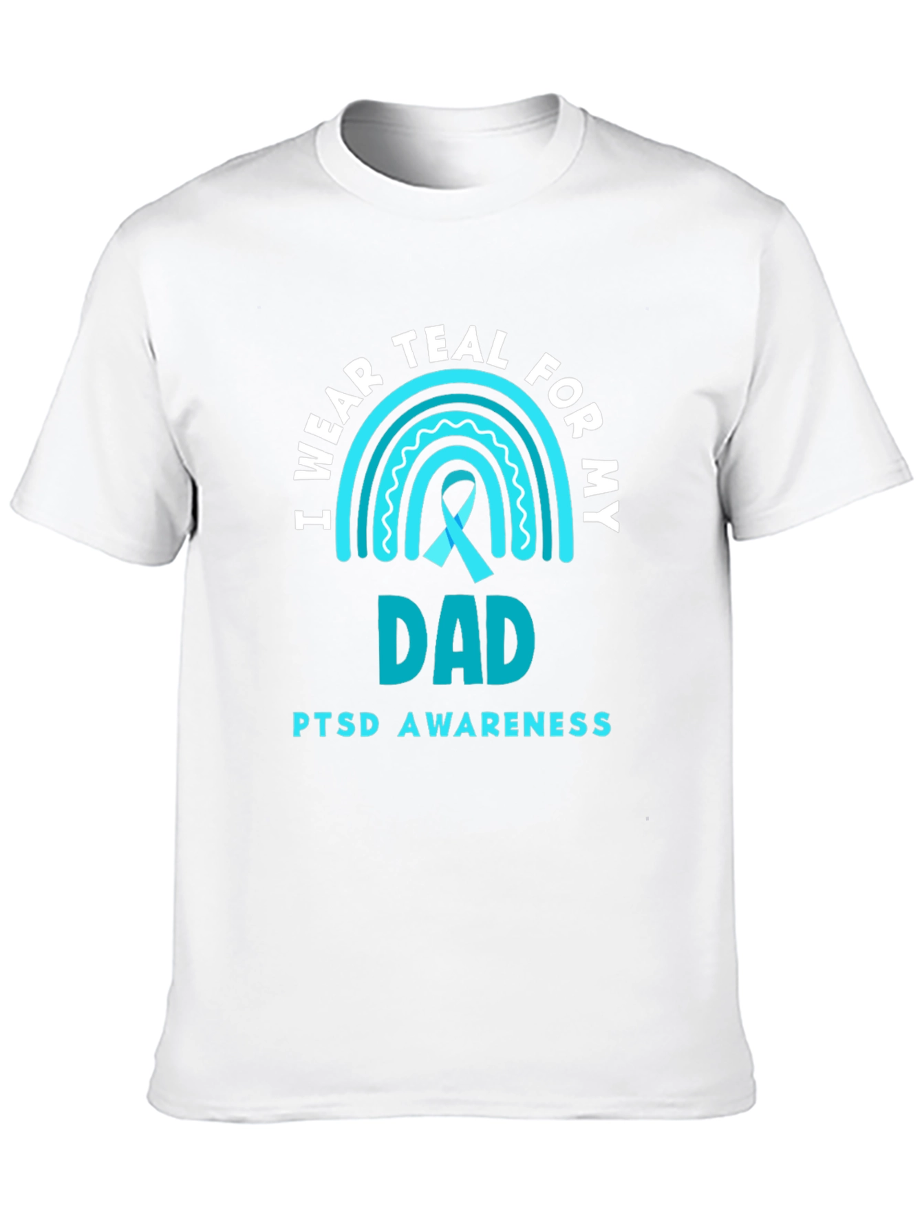 Teal PTSD Awareness Dad T-Shirt