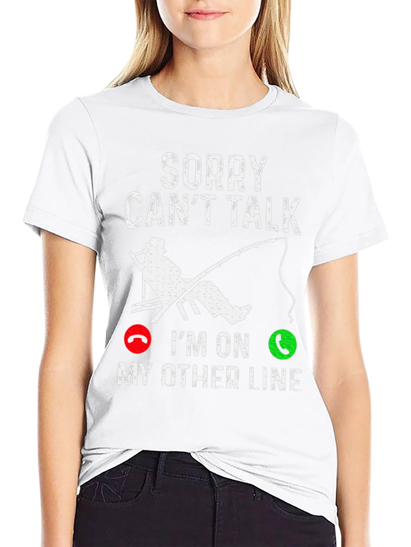 Sorry Cant Talk Fishing T-Shirt