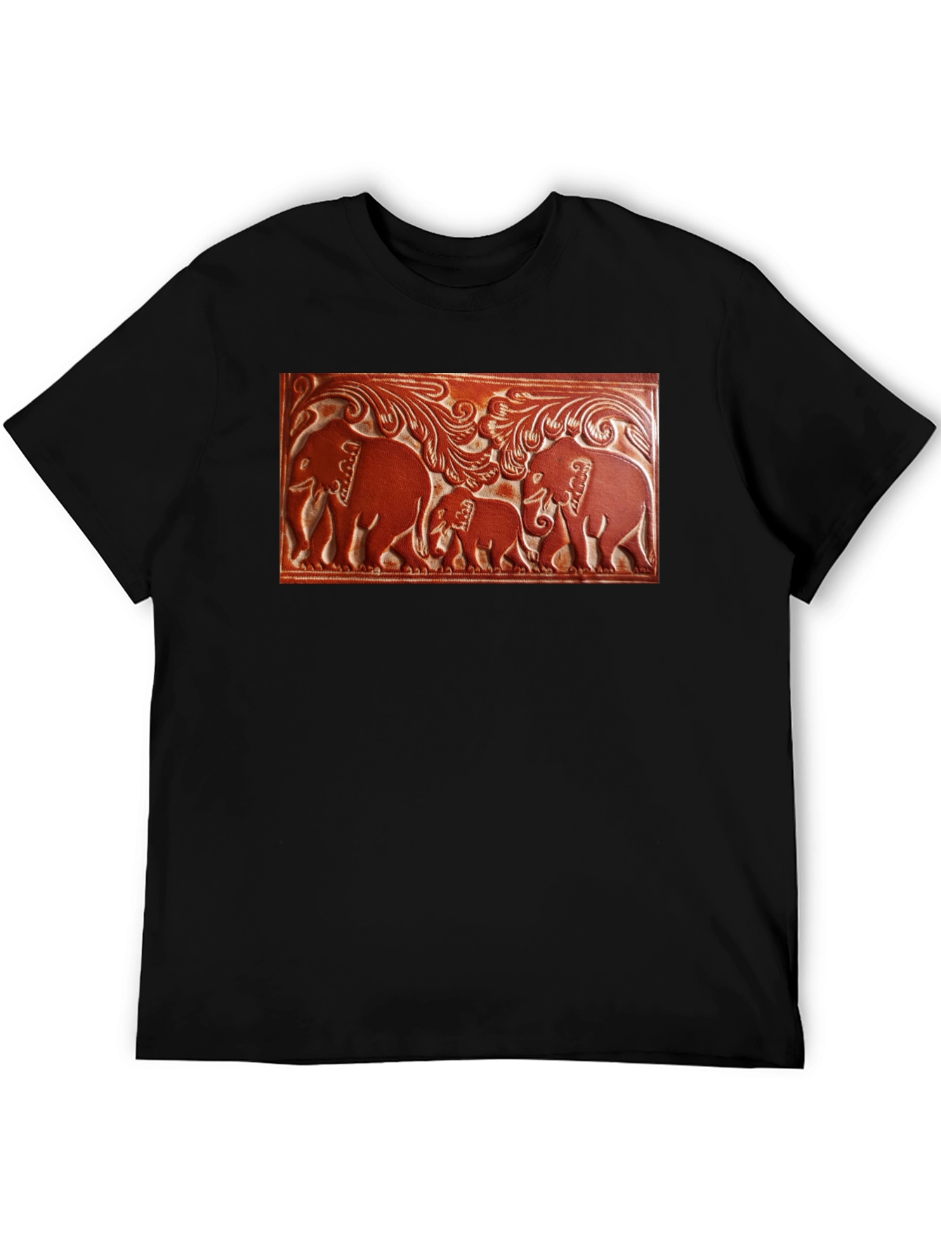 Elephant Family Tooled Leather Graphic Tee