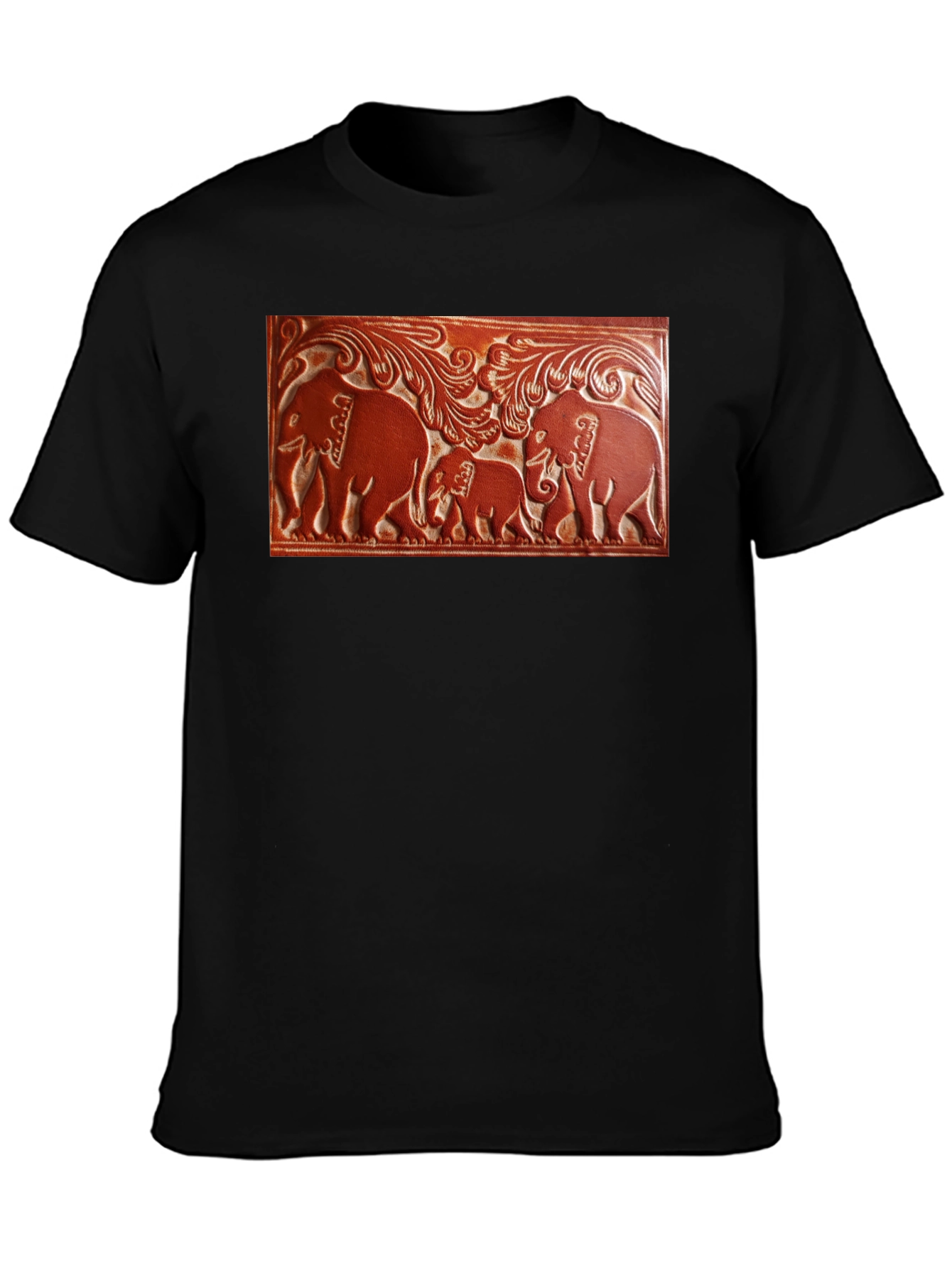 Elephant Family Tooled Leather Graphic Tee