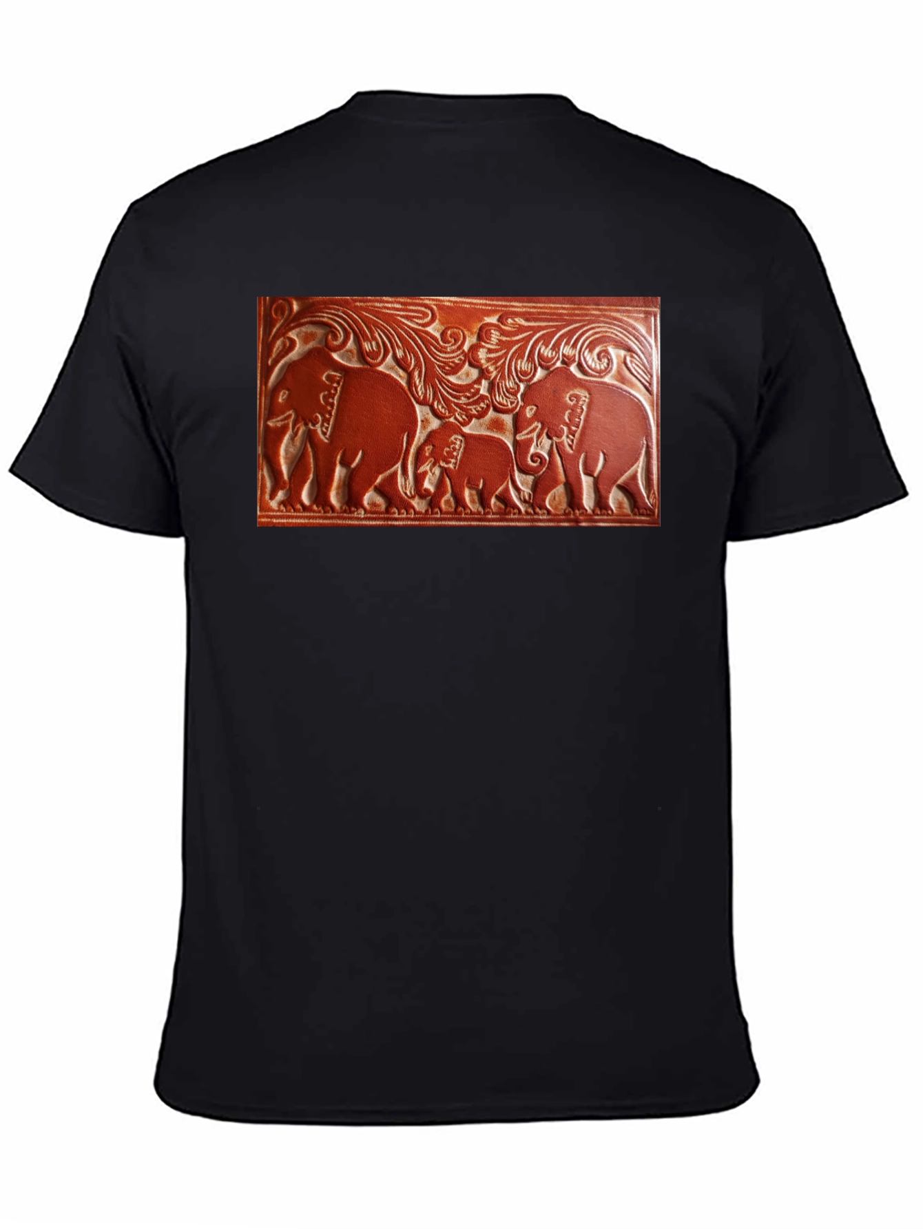 Elephant Family Tooled Leather Graphic Tee