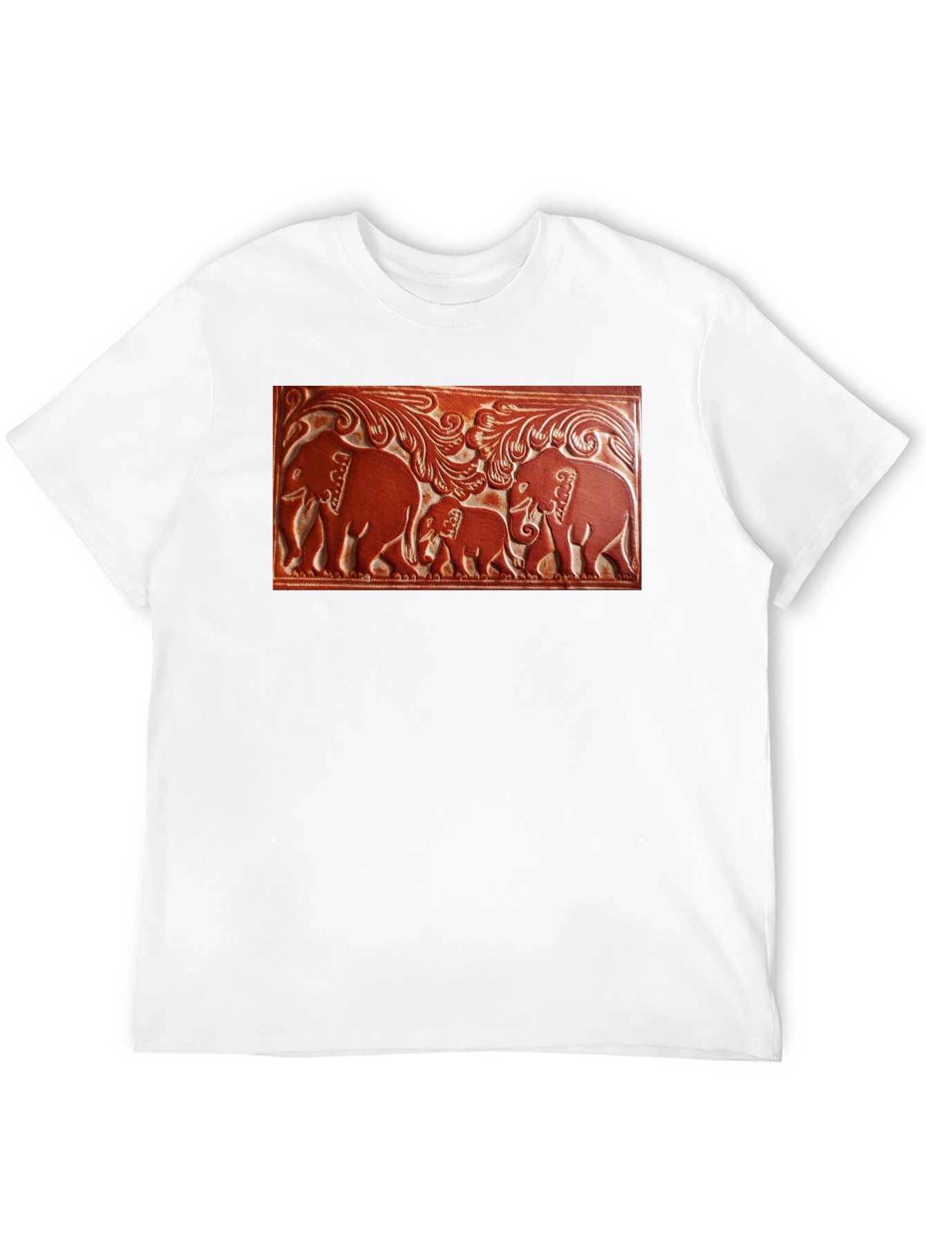 Elephant Family Tooled Leather Graphic Tee