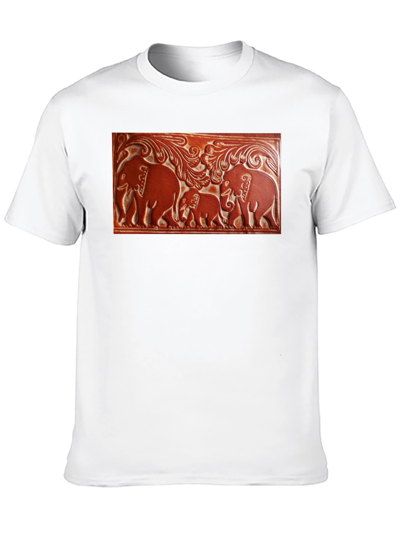 Elephant Family Tooled Leather Graphic Tee