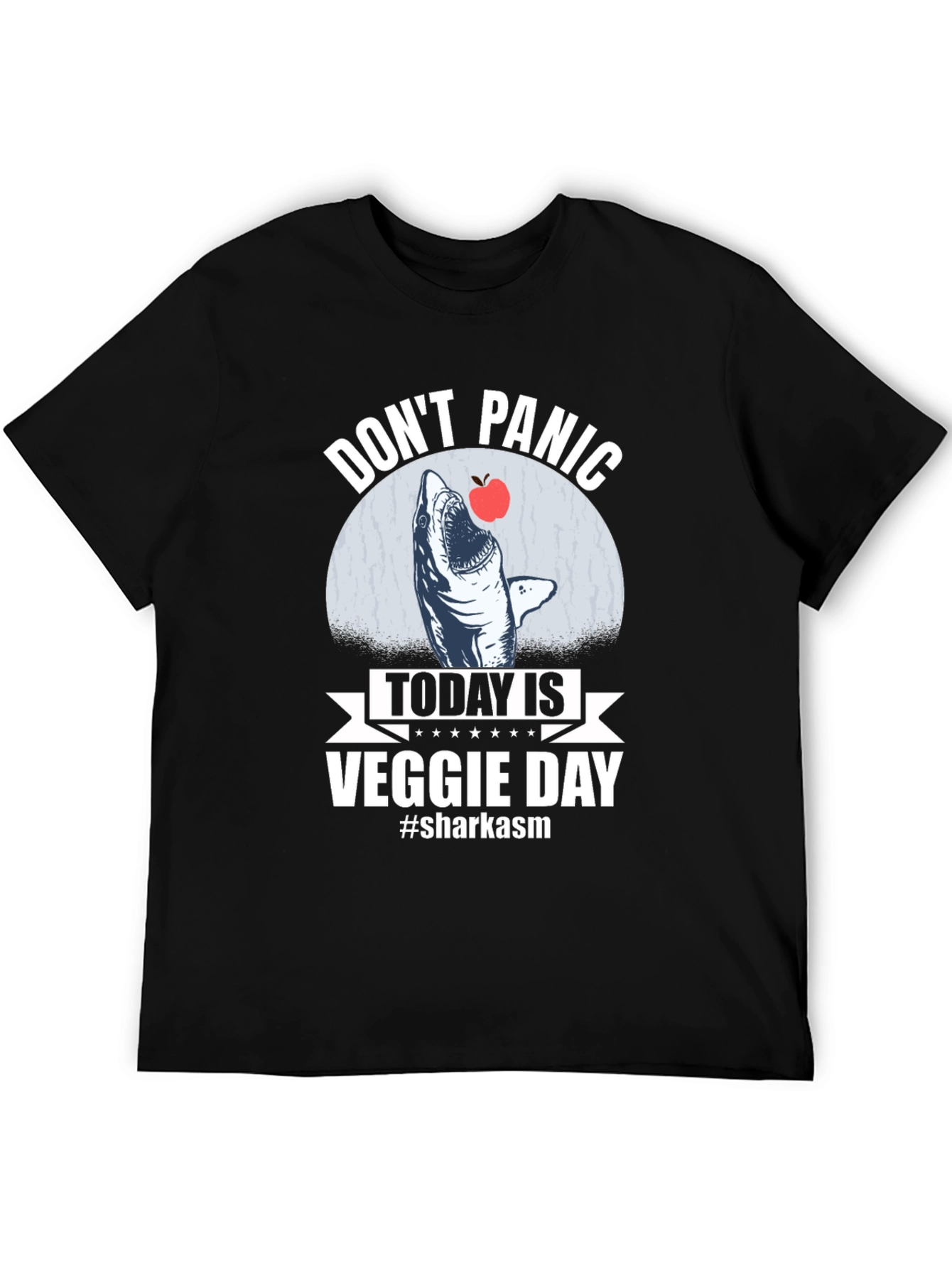 Dont Panic Veggie Day Shark T-Shirt