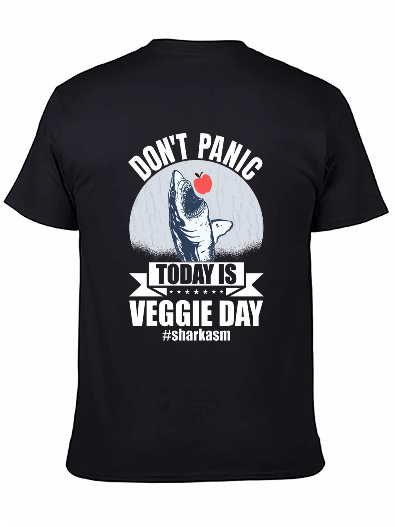 Dont Panic Veggie Day Shark T-Shirt
