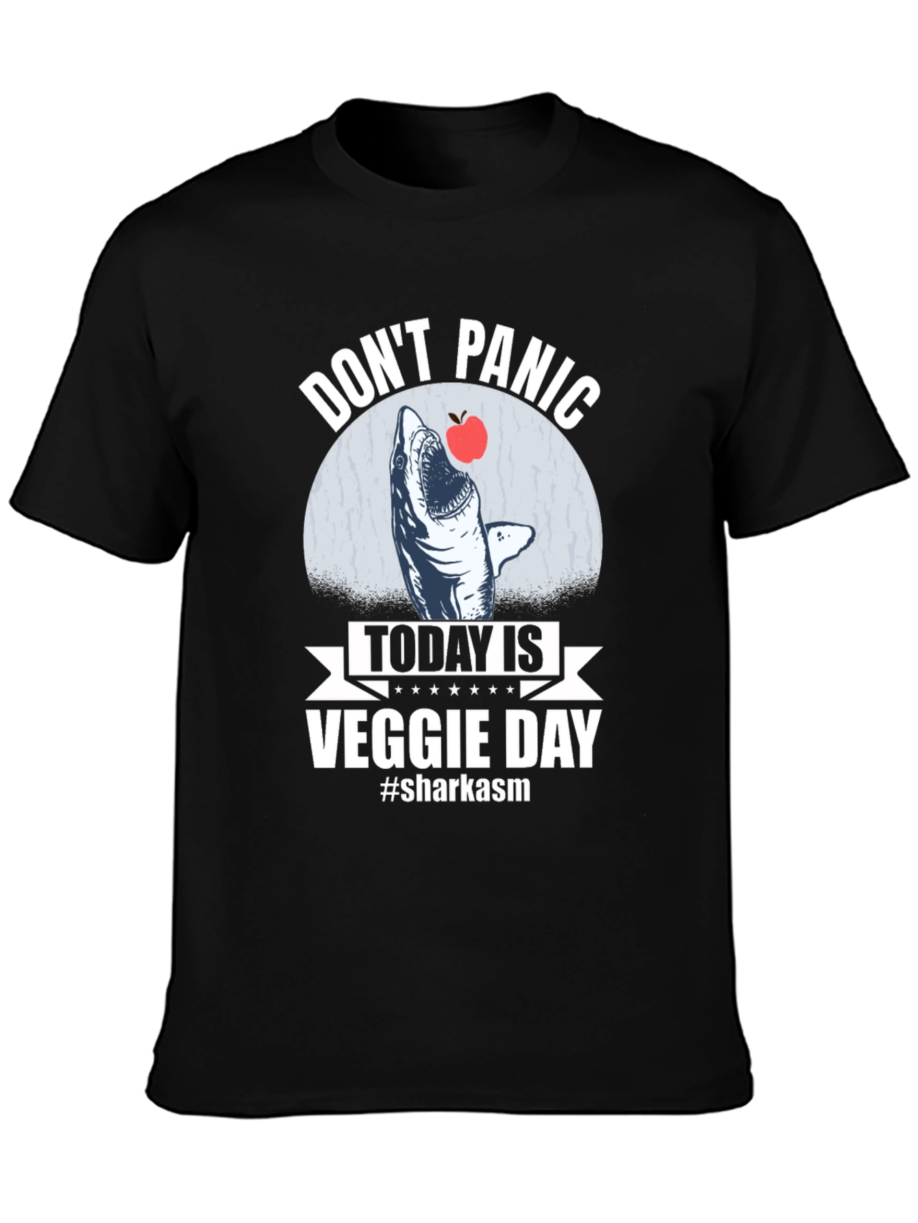 Dont Panic Veggie Day Shark T-Shirt
