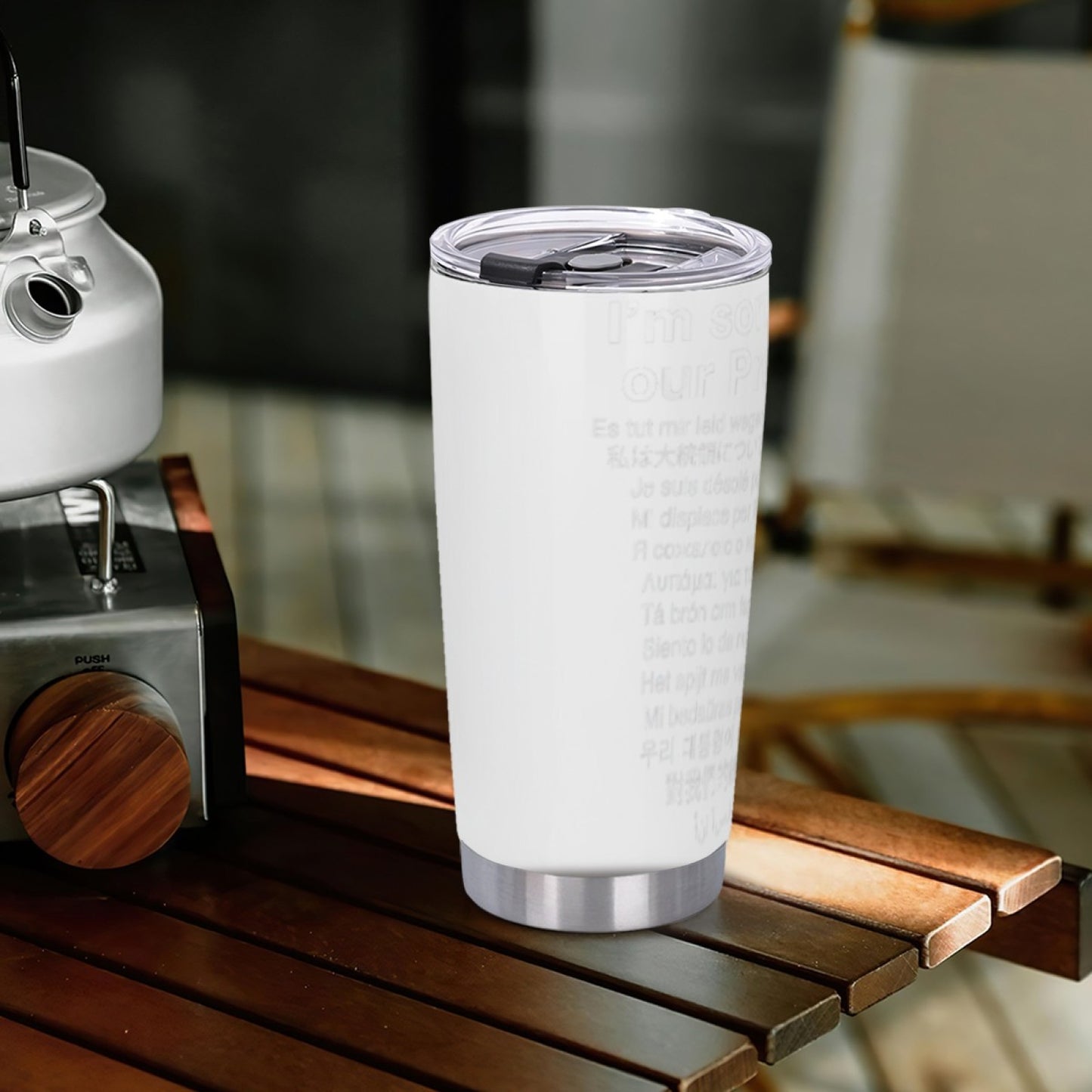 Office Insulated Stainless Steel Tumbler - Graphic Design Leak-Proof Cup